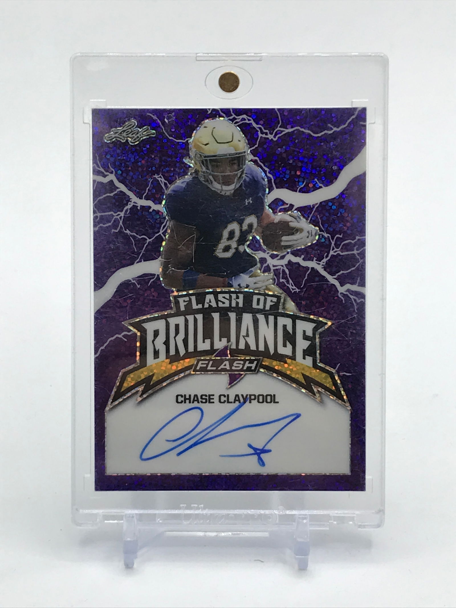 2020 LEAF FLASH OF BRILLIANCE CHASE CLAYPOOL SIGNED ROOKIE CARD 13/25 (1 of 2)