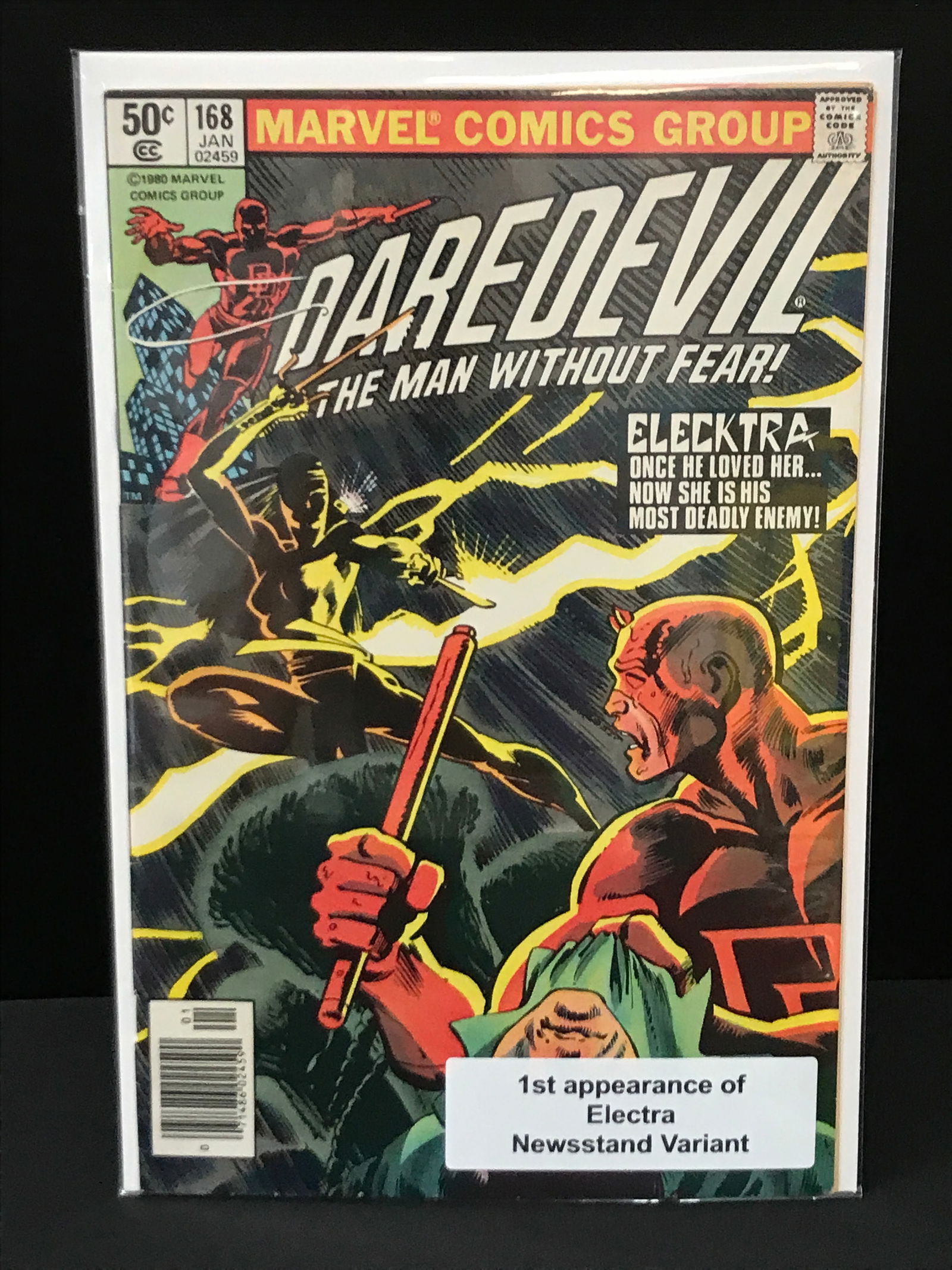 DAREDEVIL #168 1ST APPERANCE OF ELECTRA - MARVEL COMICS (1 of 1)