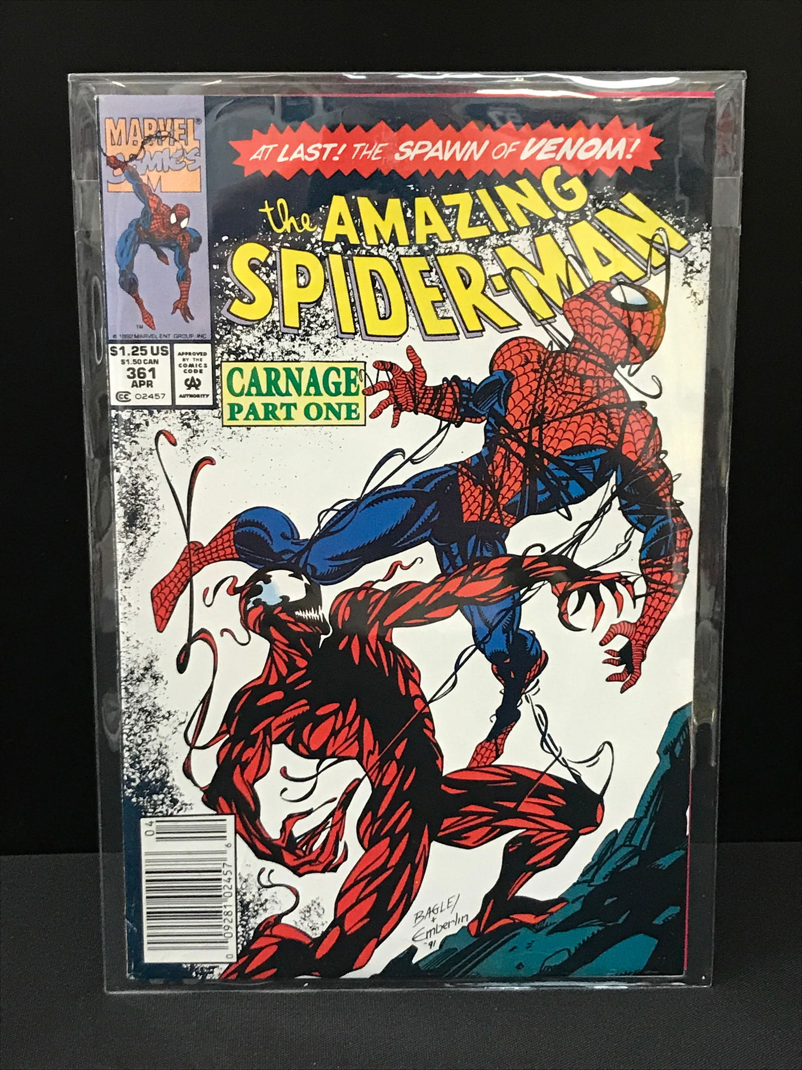THE AMAZING SPIDERMAN NO.361 - MARVEL COMICS (1ST APPEARANCE CARNAGE) (1 of 1)