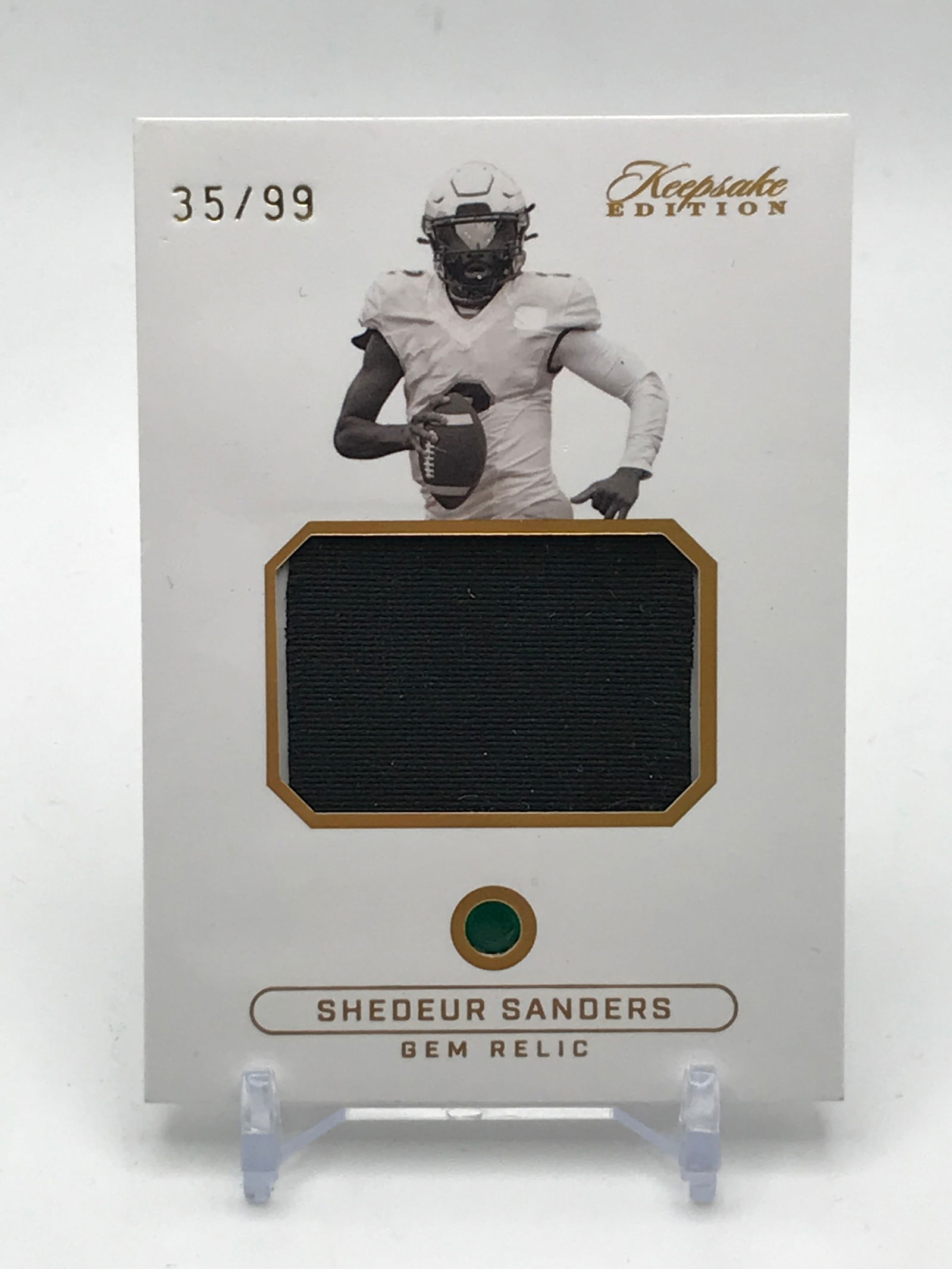 SHEDEUR SANDERS KEEPSAKE RELIC GEM PATCH CARD 35/99 (1 of 2)