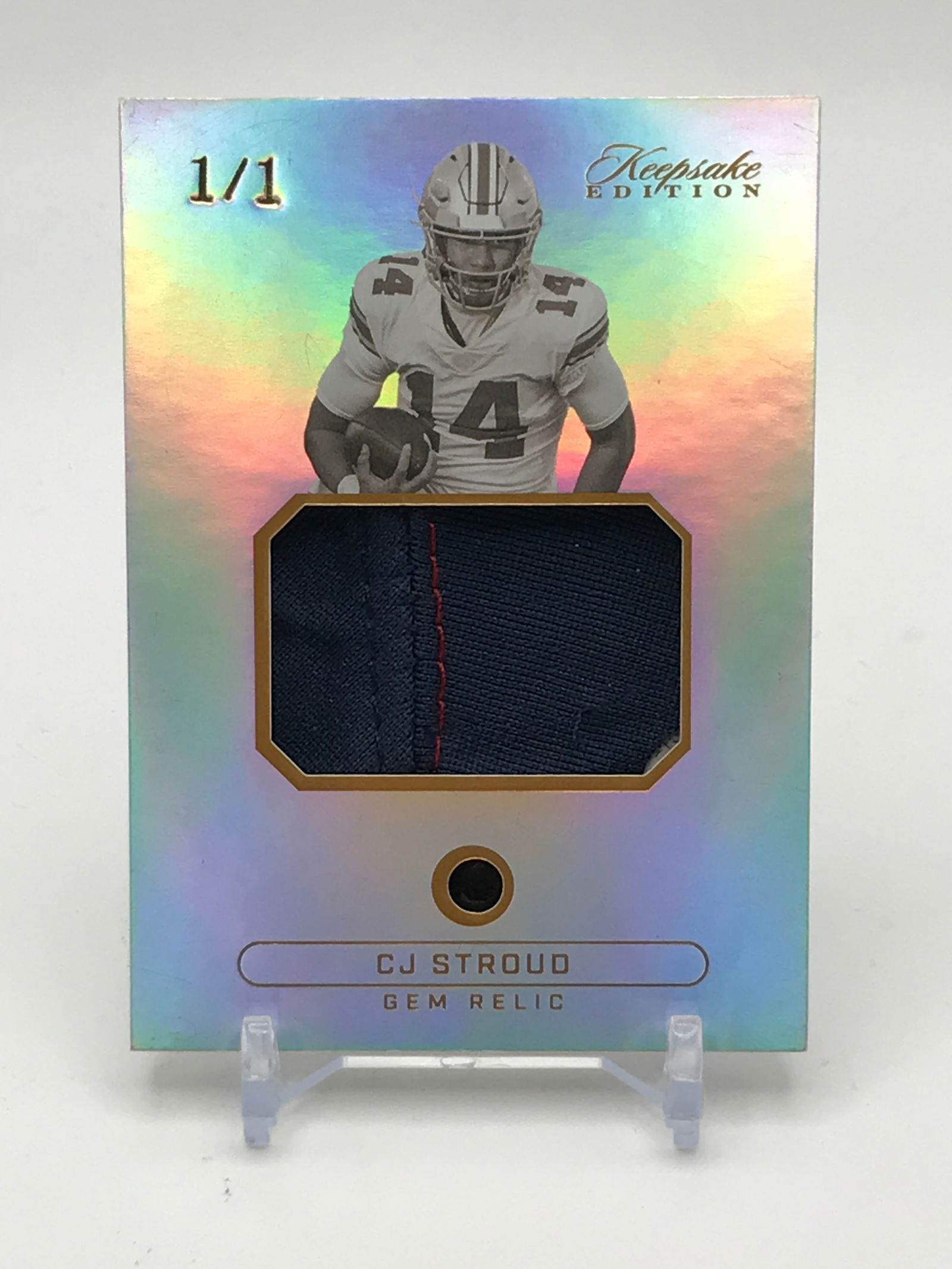 CJ STROUD GEM RELIC PATCH CARD KEEPSAKE EDITION 1/1 (1 of 2)