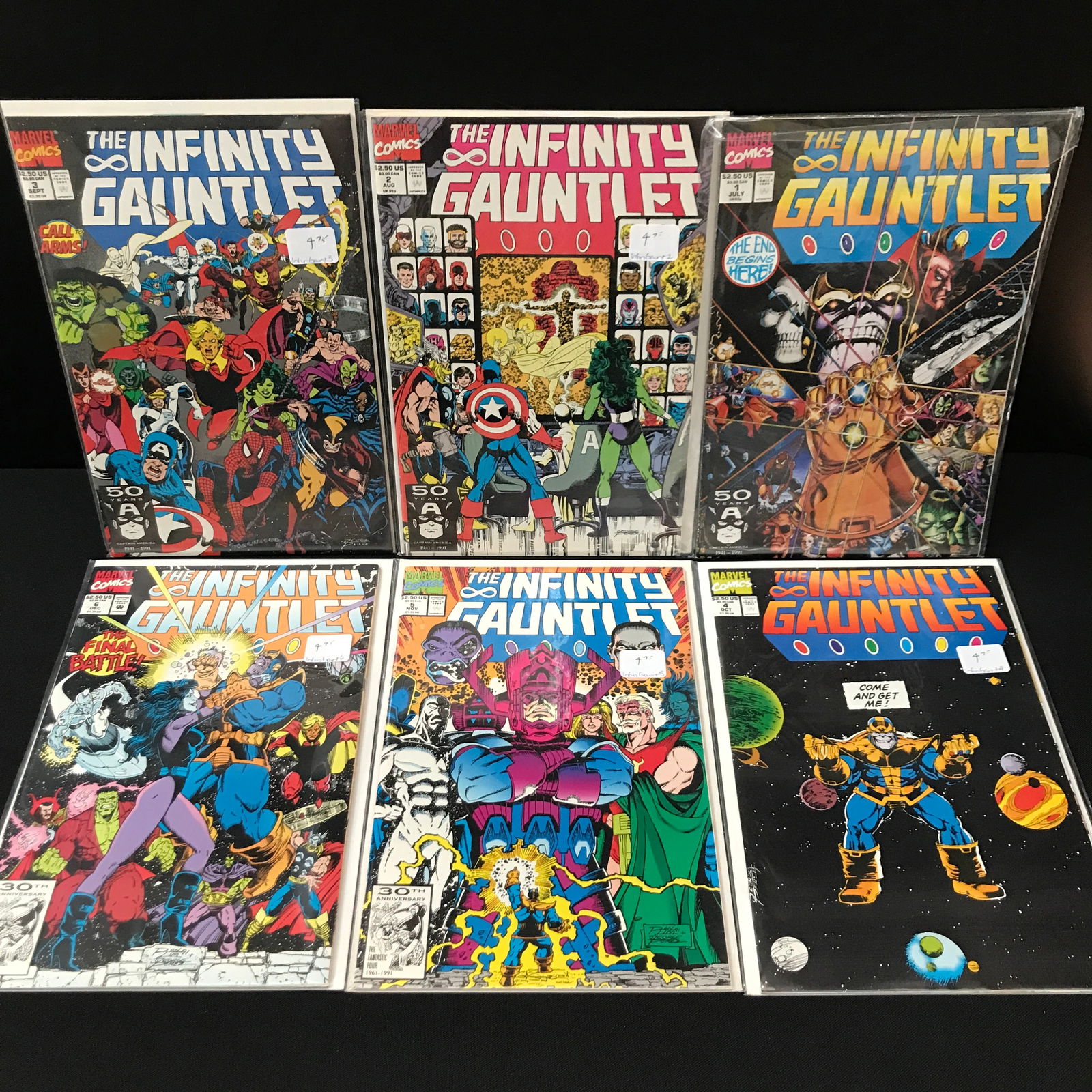 LOT OF INFINITY GAUNTLET COMICS #1-6 - MARVEL COMICS (1 of 1)