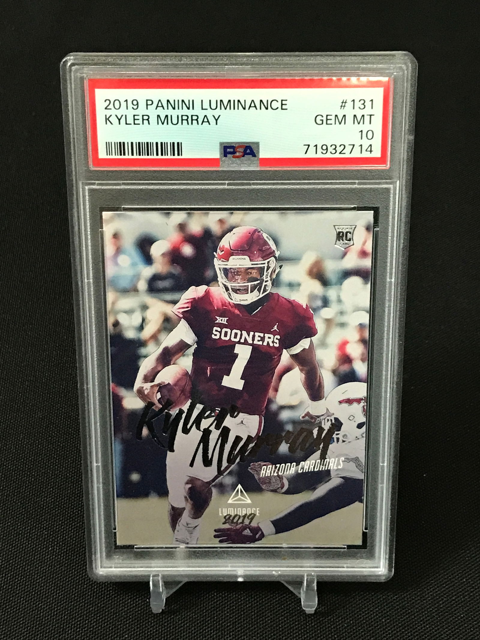 2019 PANINI LUMINANCE KYLER MURRAY TRADING CARD - PSA GRADE 10 (1 of 1)