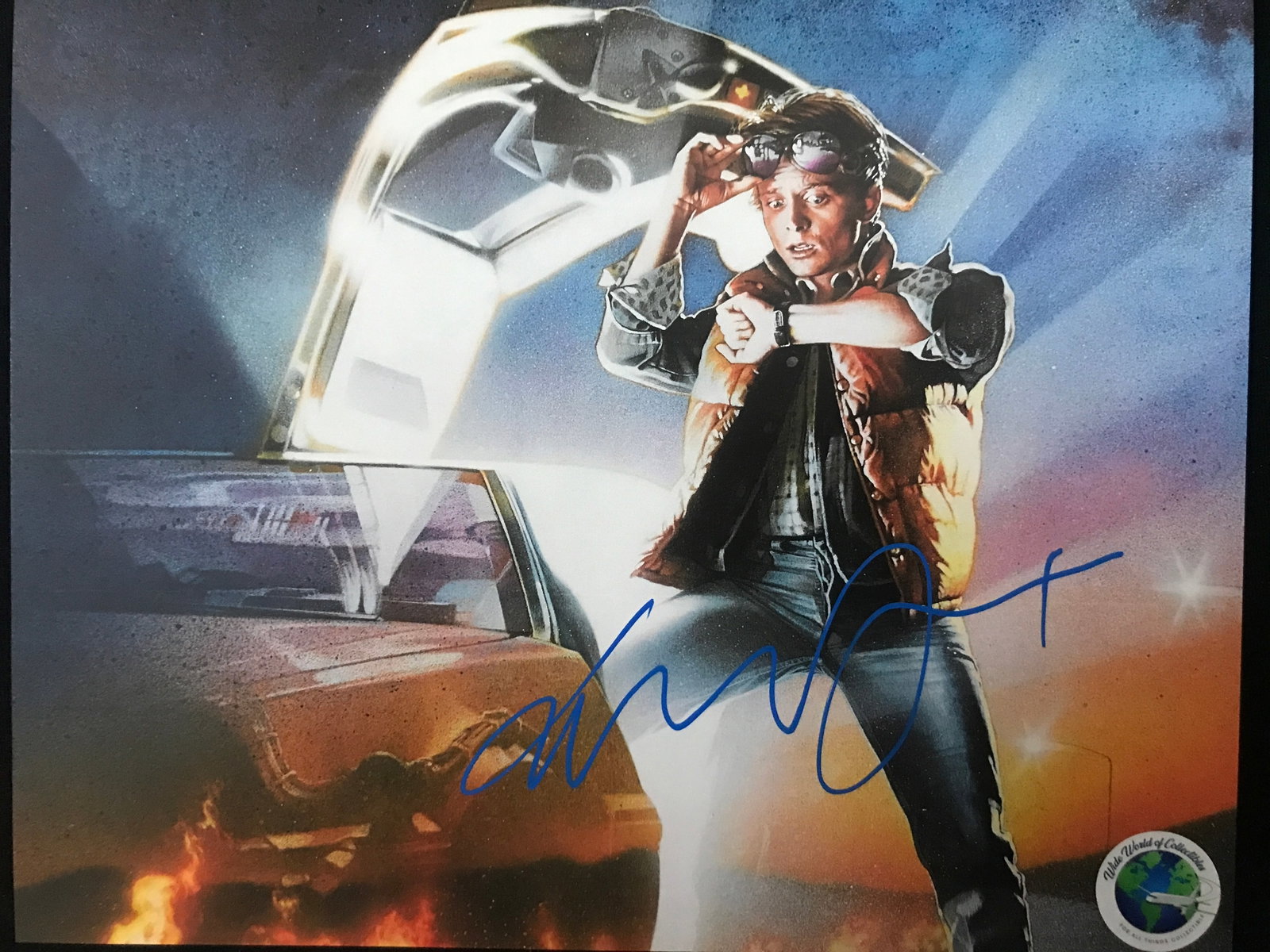 MICHAEL J FOX SIGNED BACK TO THE FUTURE 8X10 - WWOC COA: Prices are in Canadian dollars