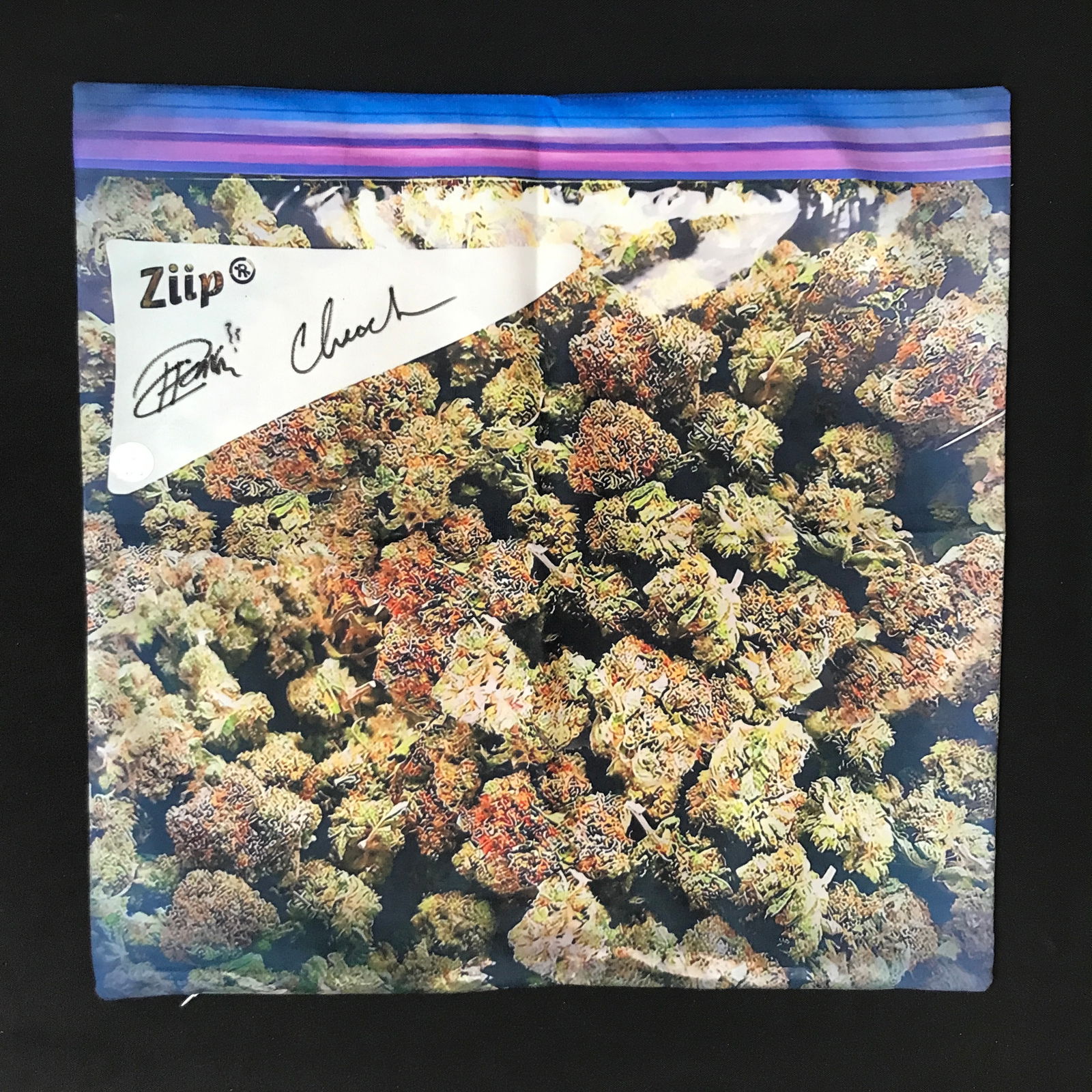 CHEECH AND CHONG DUAL SIGNED WEED PILLOW CASE - KB COA: Prices are in Canadian dollars