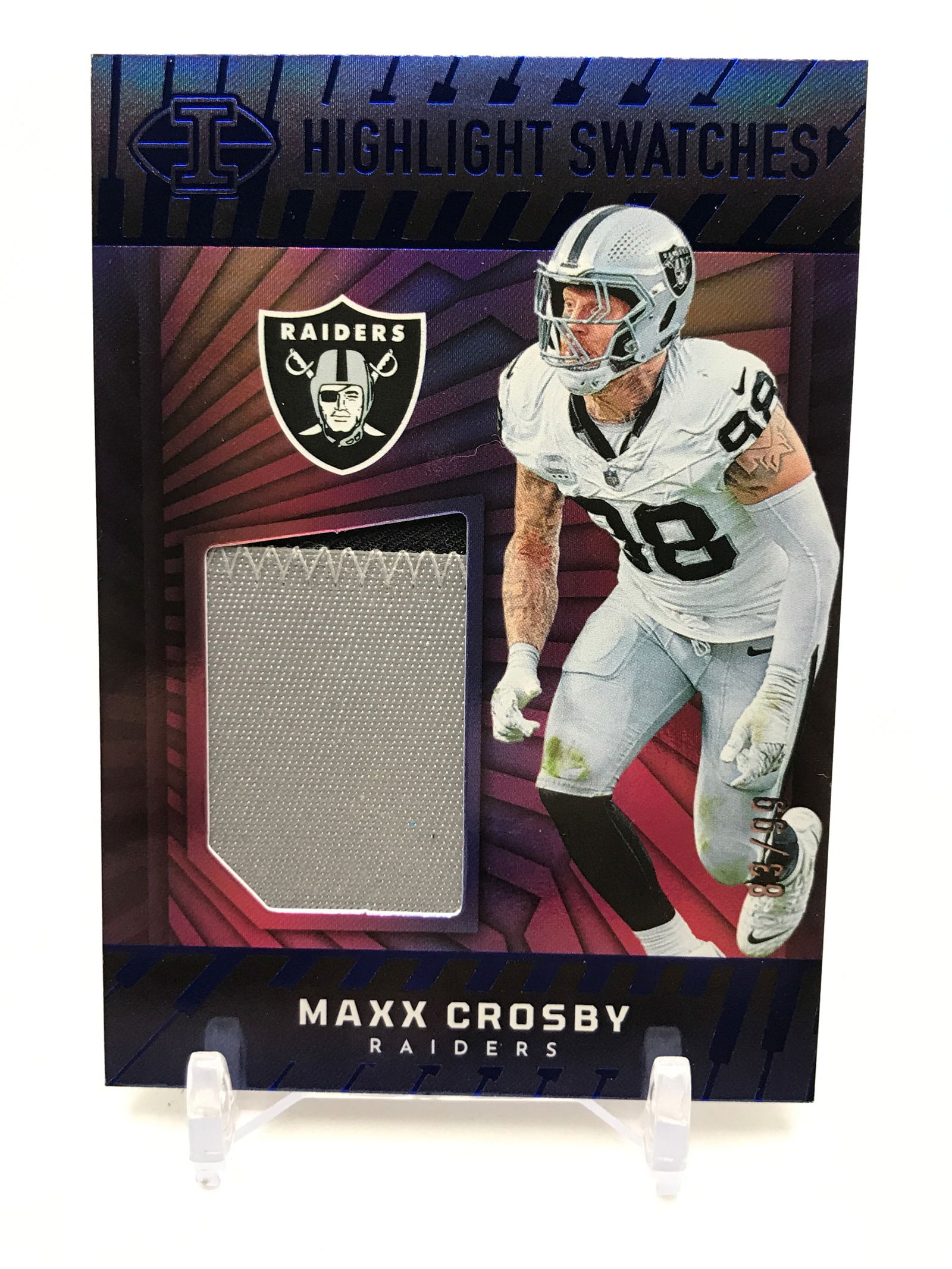 2024 PANINI ILLUSIONS MAX CROSBY GAME USED PATCH 83/99 (1 of 2)