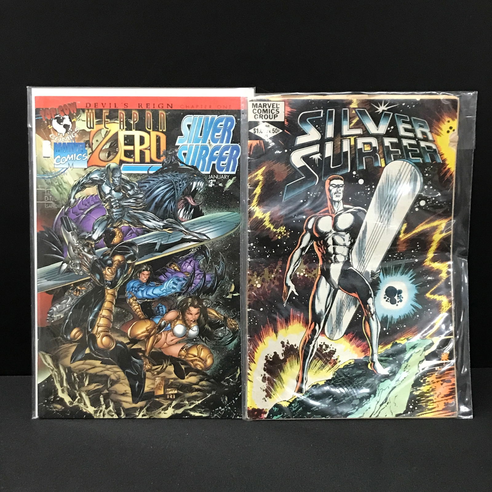 LOT OF 2 SILVER SURFER COMICS (MARVEL COMICS) (1 of 1)