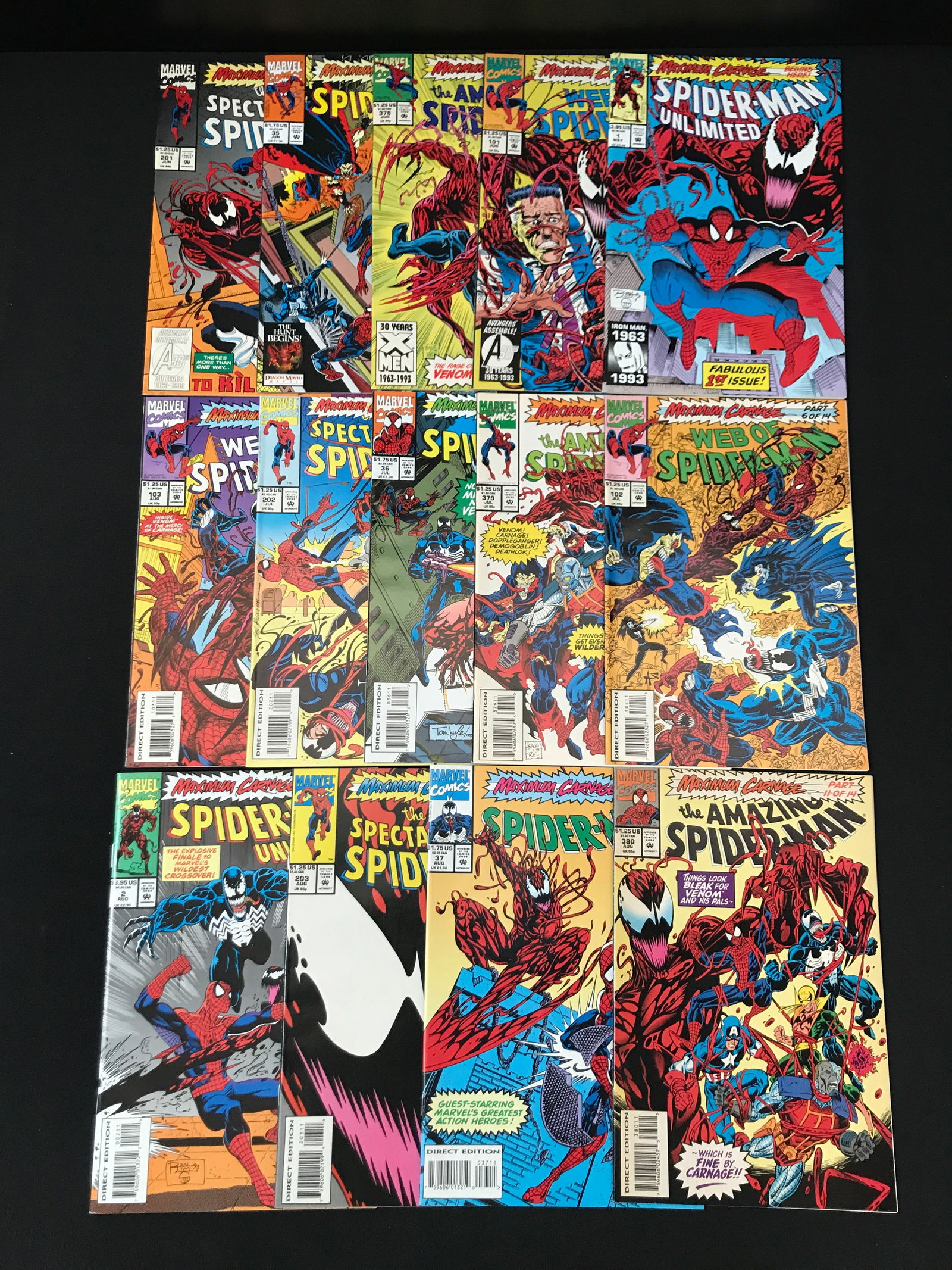 LOT OF 14 SPIDERMAN COMICS - MARVEL COMICS (1 of 1)