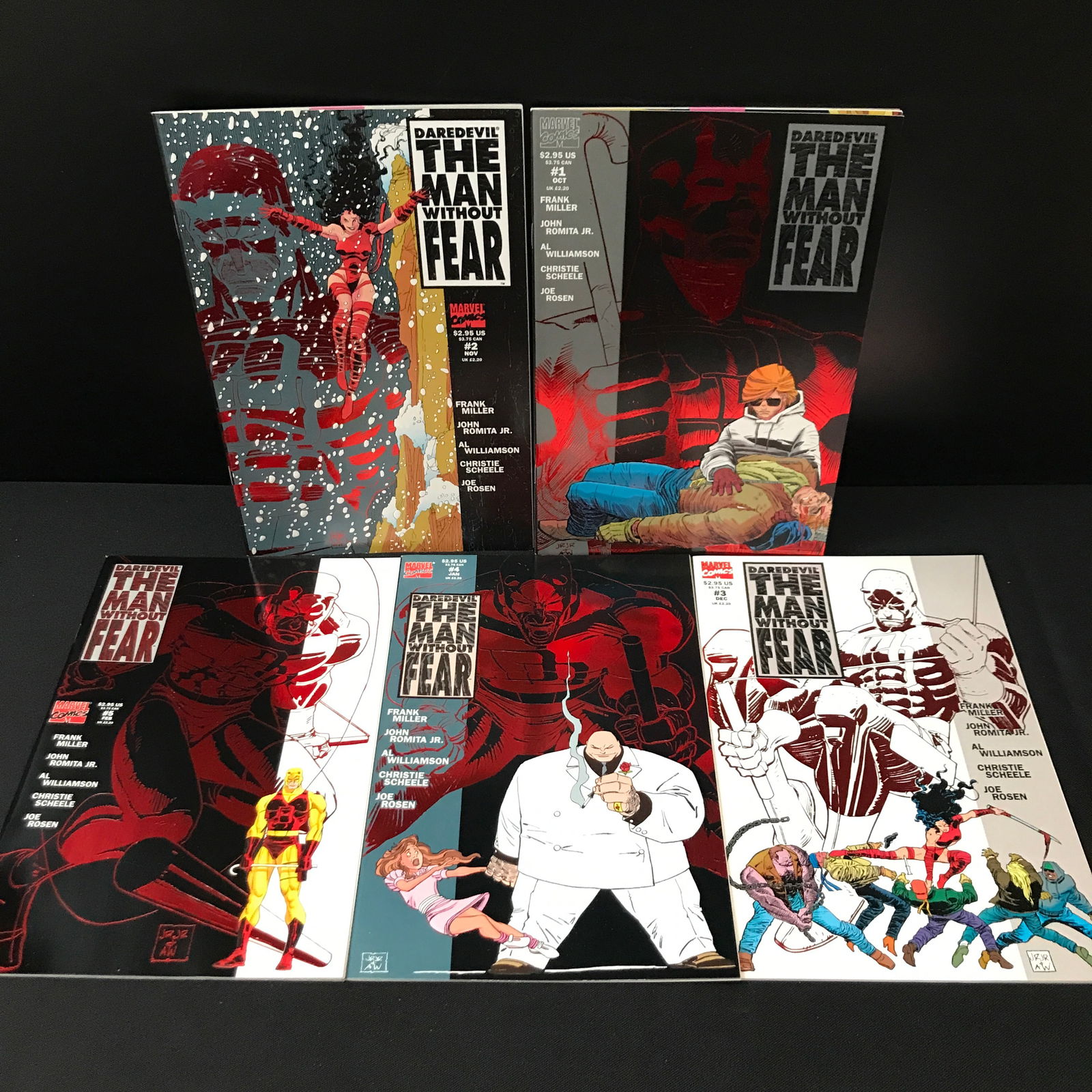 LOT OF 5 DAREDEVIL THE MAN WITHOUT FEAR COMICS - MARVEL COMICS (1 of 1)