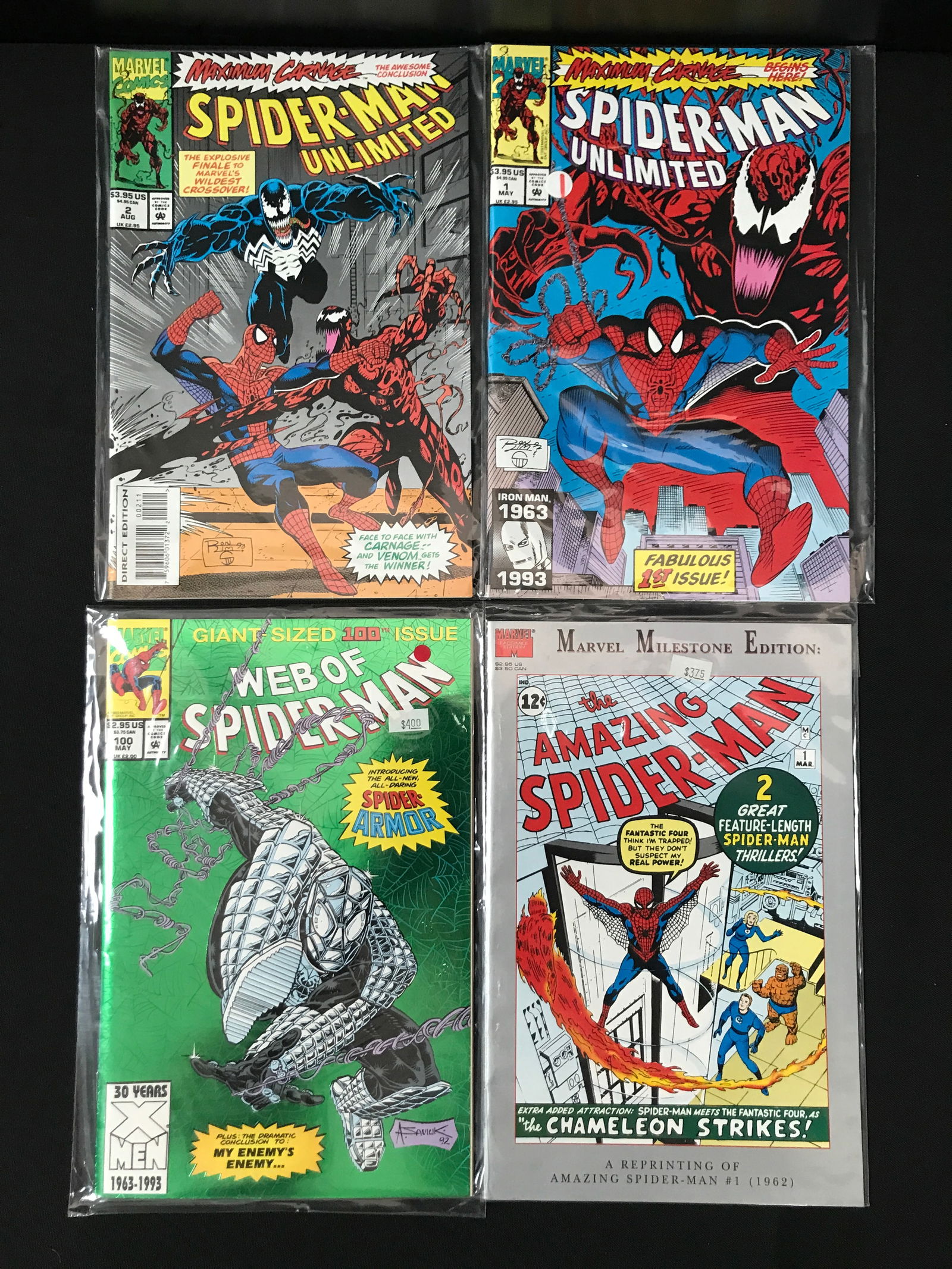 LOT OF 4 SPIDERMAN COMICS (MARVEL COMICS) (1 of 1)
