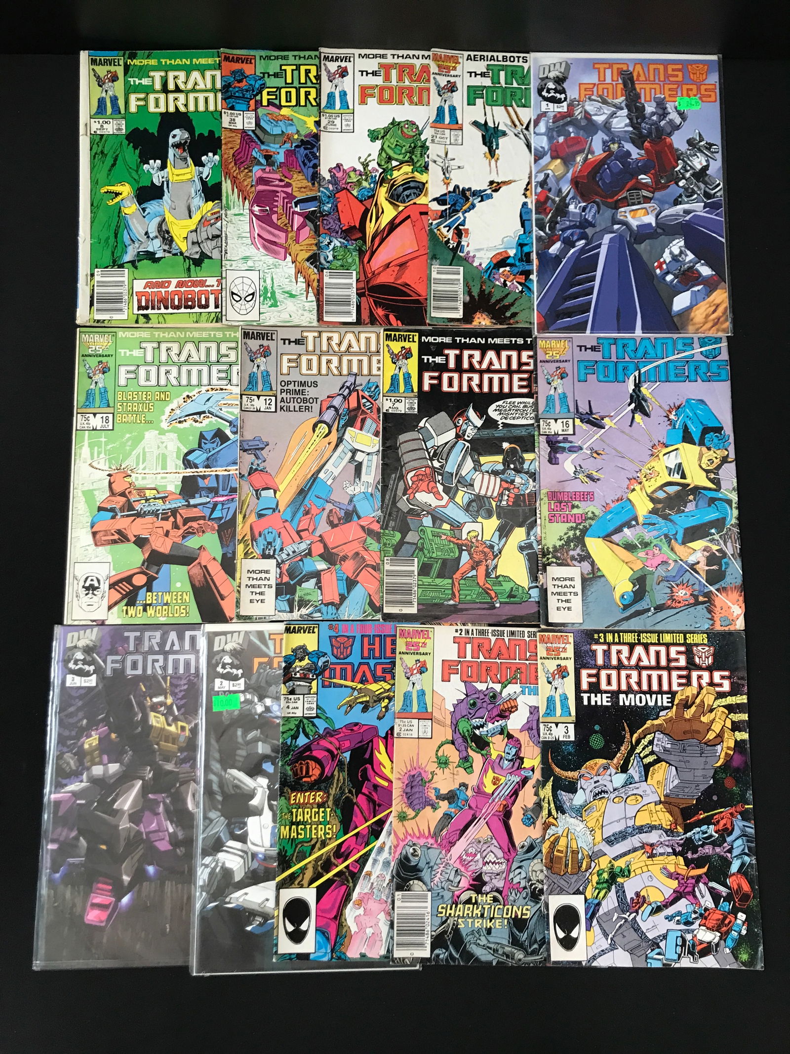 LOT OF 14 TRANSFORMERS COMICS - MARVEL COMICS (1 of 1)