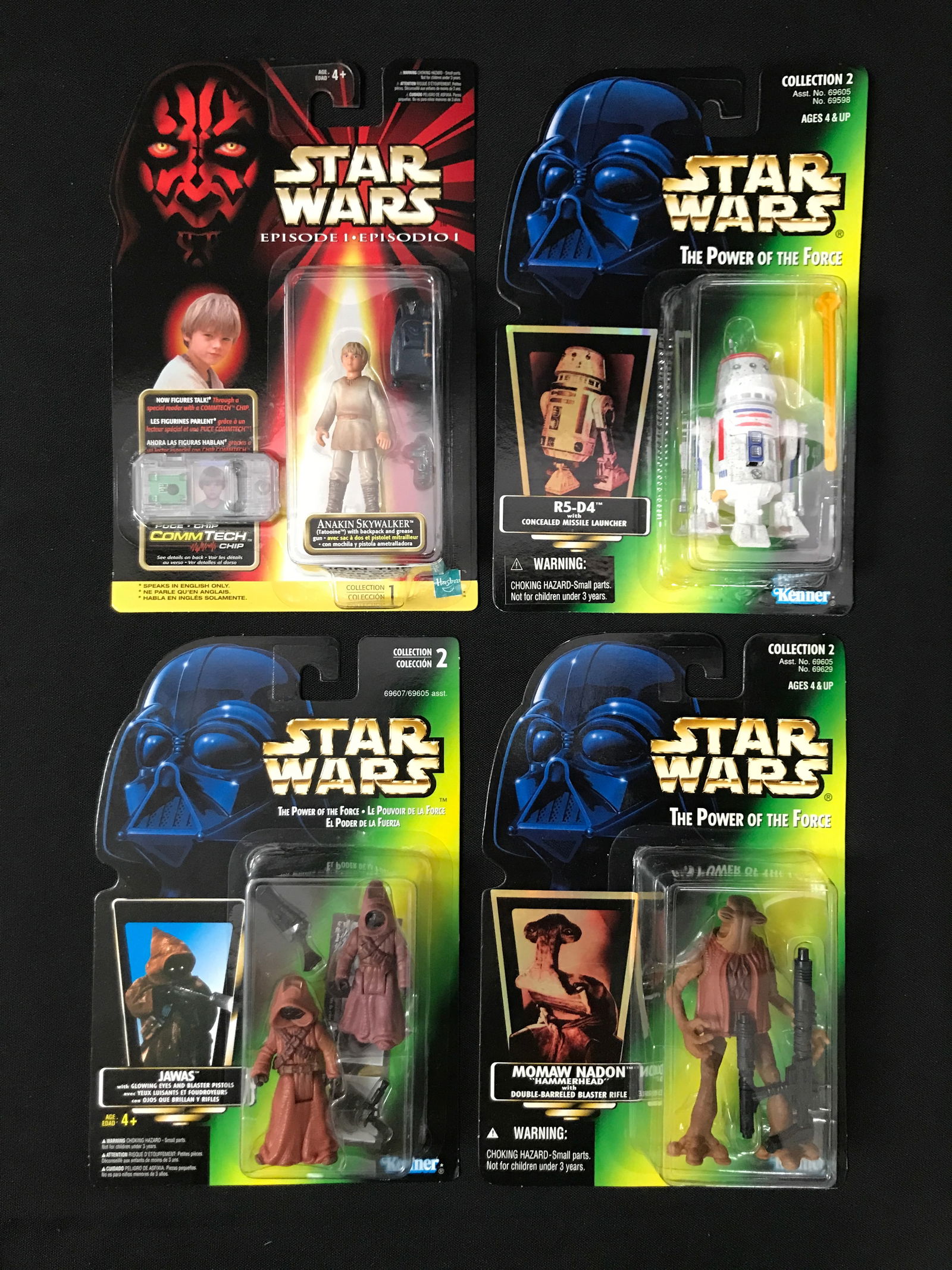LOT OF 4 VINTAGE KENNER  STAR WARS ACTION FIGURES - IN BOXES (1 of 1)