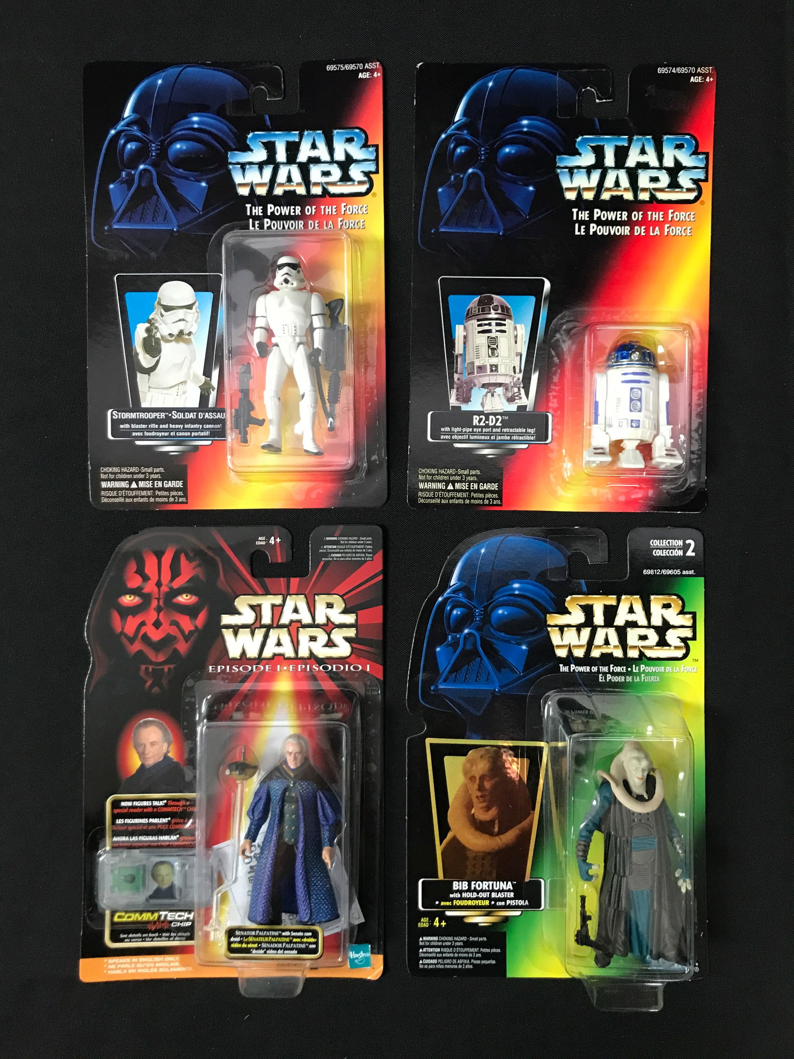 LOT OF 4 VINTAGE KENNER STAR WARS ACTION FIGURES - IN BOXES: Prices are in Canadian dollars