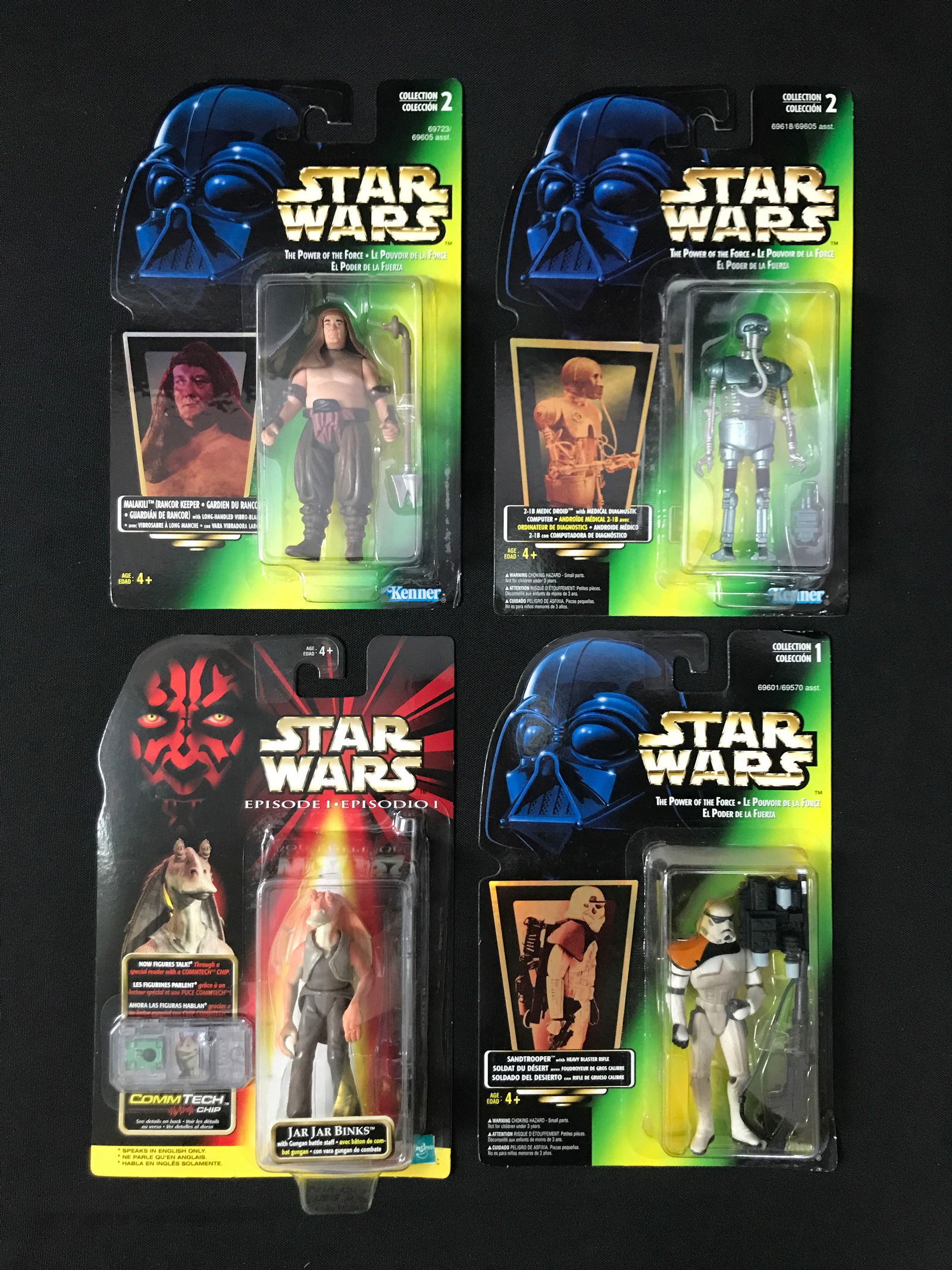 LOT OF 4 VINTAGE KENNER STAR WARS ACTION FIGURES - IN BOXES: Prices are in Canadian dollars