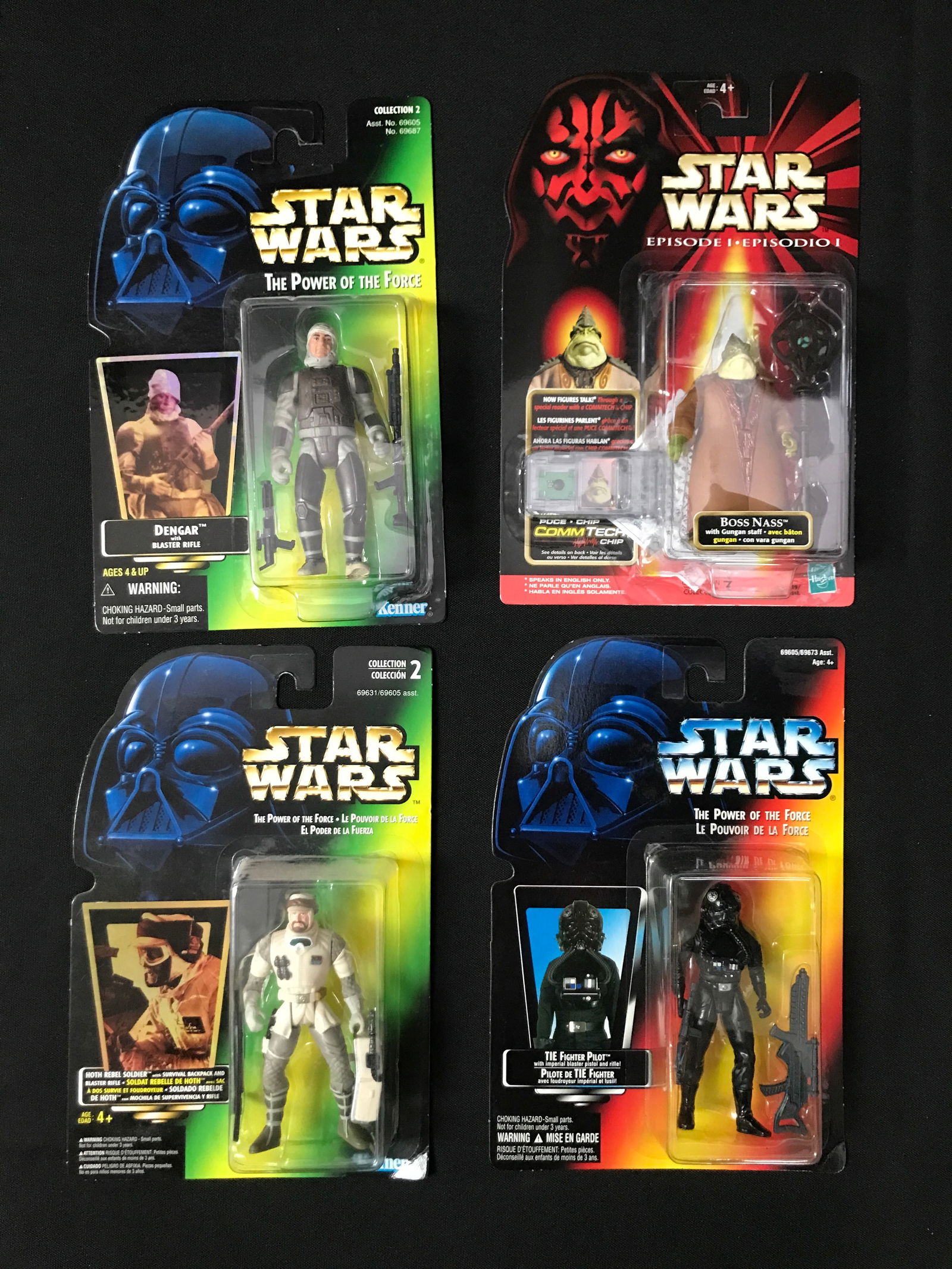 LOT OF 4 VINTAGE KENNER STAR WARS ACTION FIGURES - IN BOXES: Prices are in Canadian dollars