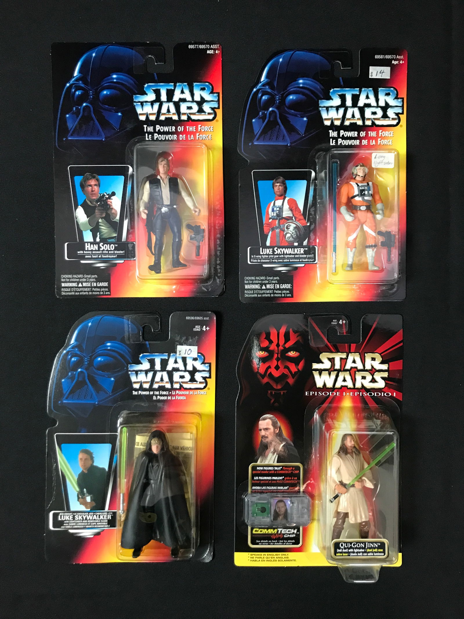 LOT OF 4 VINTAGE KENNER  STAR WARS ACTION FIGURES - IN BOXES (1 of 1)