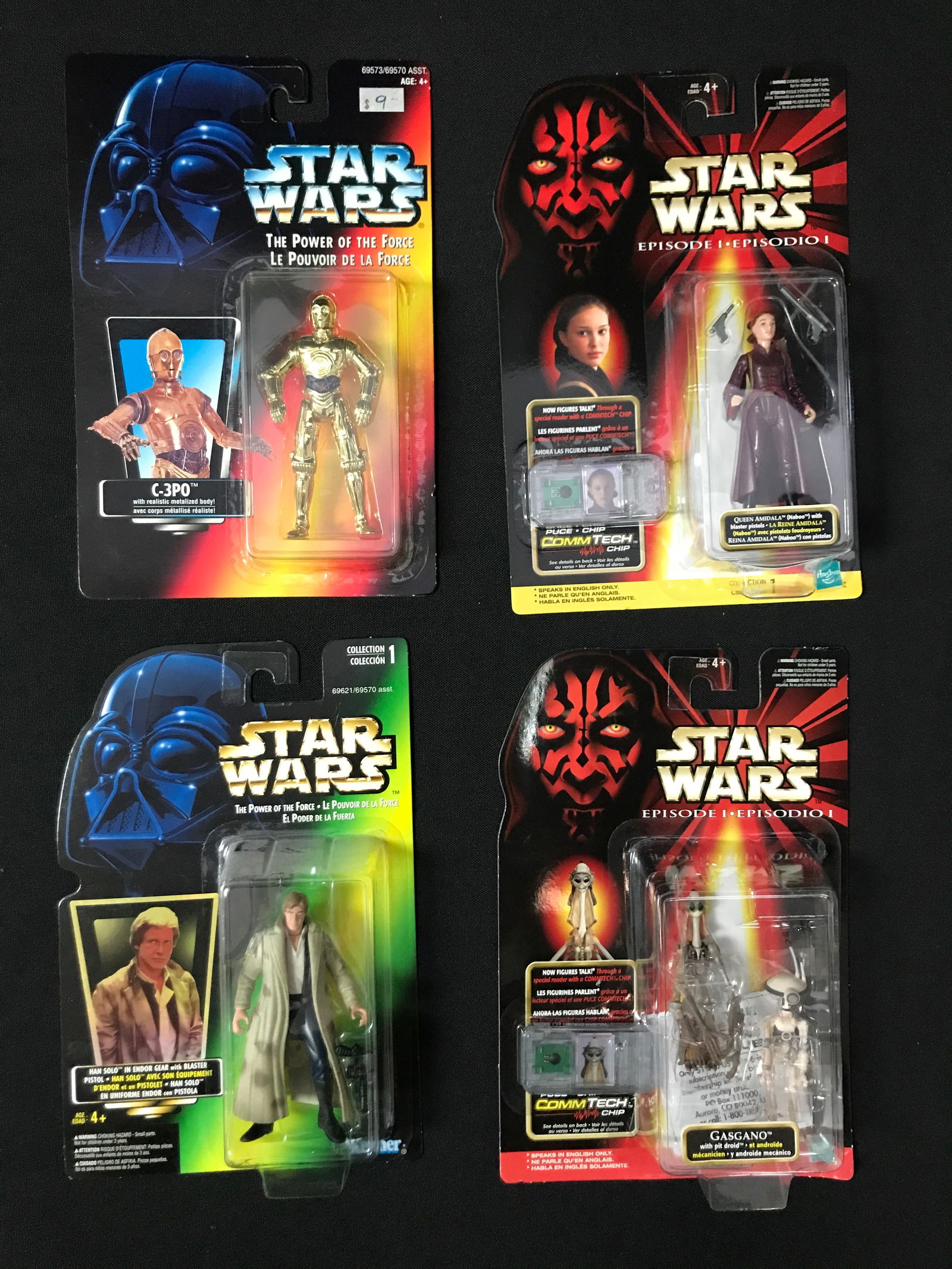 LOT OF 4 VINTAGE KENNER  STAR WARS ACTION FIGURES - IN BOXES (1 of 1)