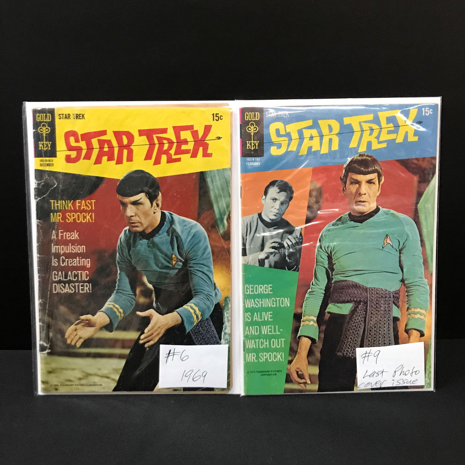 LOT OF 2 STAR TREK COMICS #6 & #9 - GOLD KEY COMICS (1 of 1)