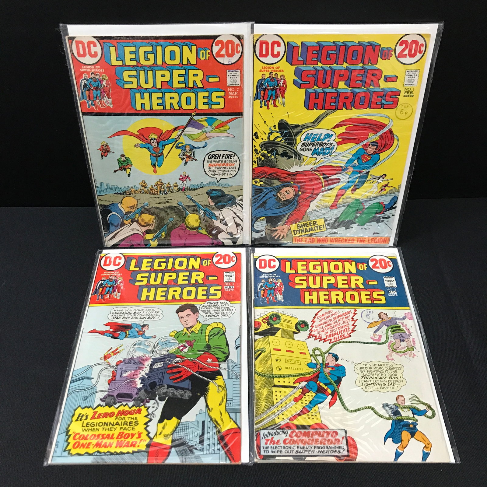LOT OF 4 LEGION OF SUPERHEROES COMICS - DC COMICS: Prices are in Canadian dollars