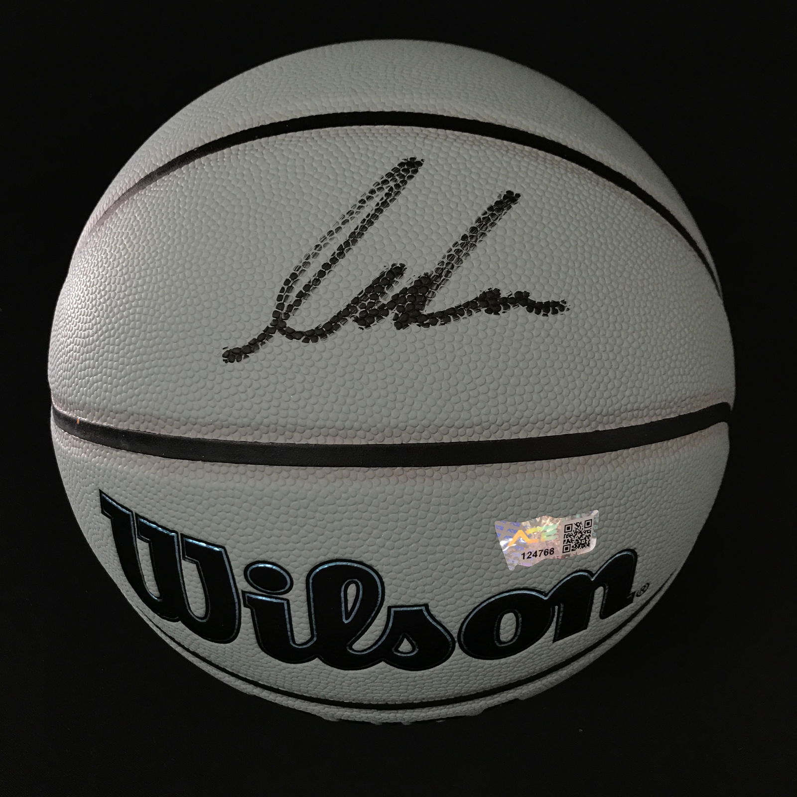 LUCA DONCIC SIGNED SILVER WILSON BASKETBALL (ACE COA) (1 of 1)