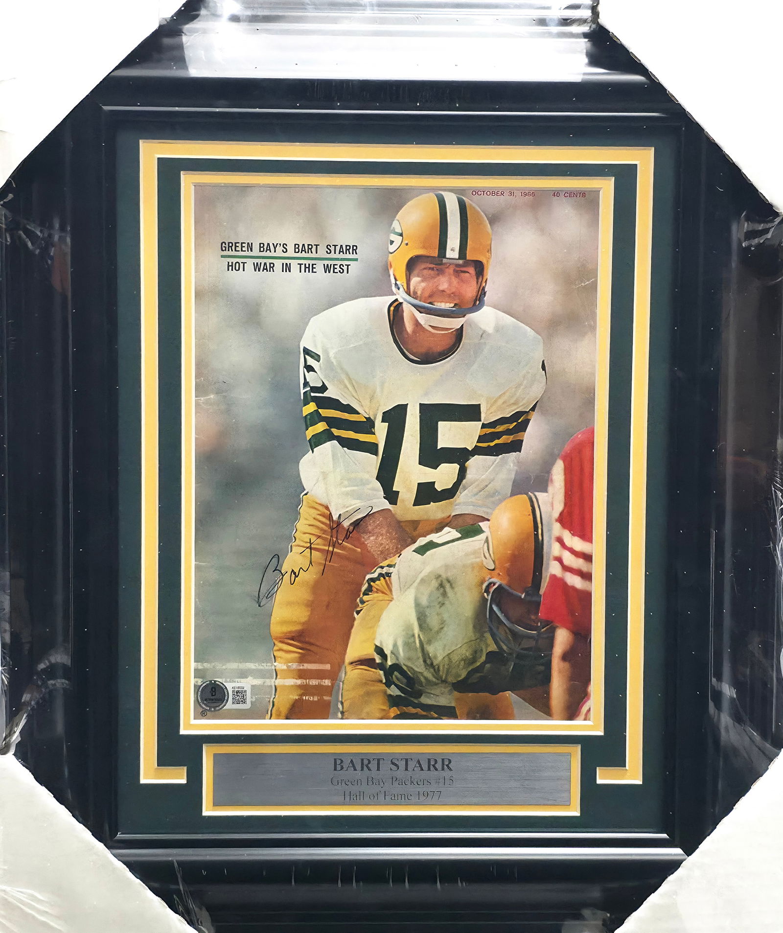BART STARR SIGNED AND FRAMED 8 X 10 PICTURE - BECKETT COA (1 of 1)