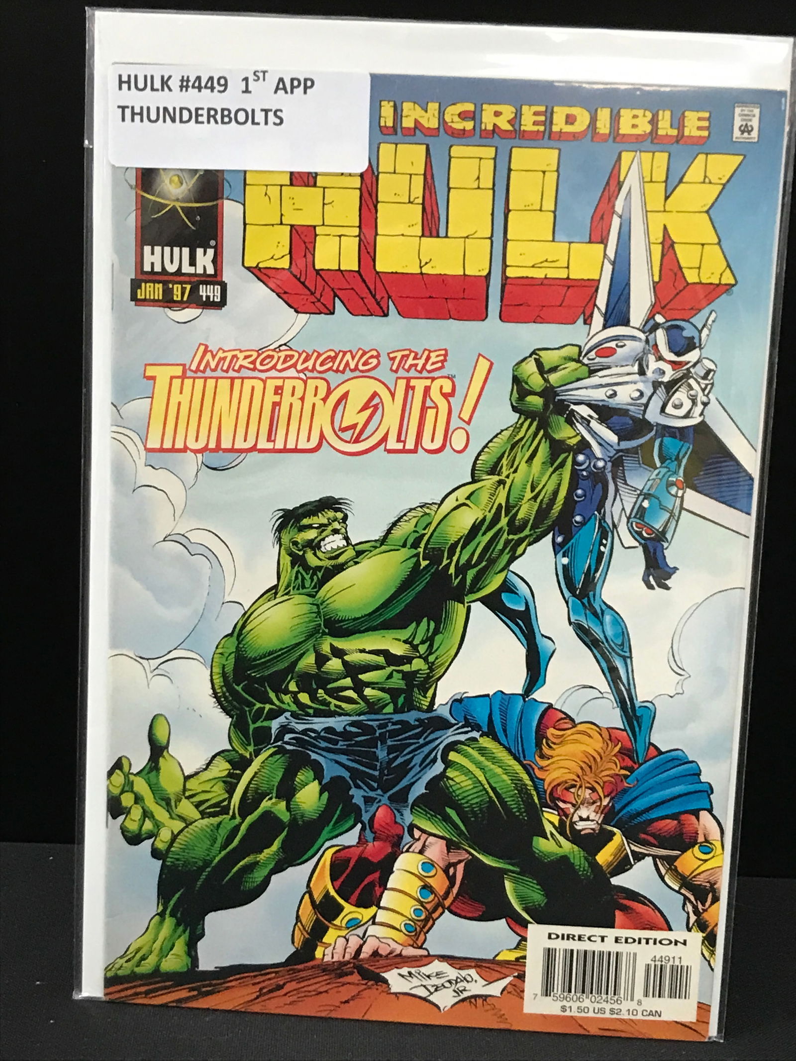 THE INCREDIBLE HULK #449 1ST APPEARANCE OF THUNDERBOLTS - MARVEL COMICS (1 of 1)