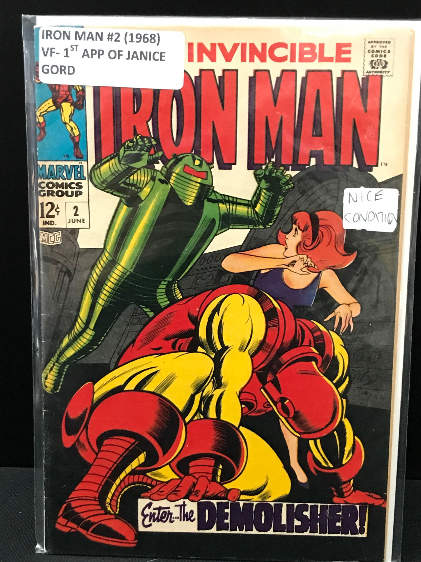 THE INVINCIBLE IRON MAN #2 1ST APPEARANCE OF JANICE GORD - MARVEL COMICS (1 of 1)