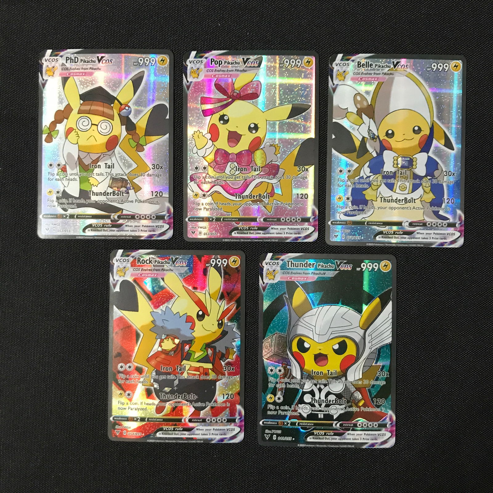 LOT OF 5 COSPLAY POKEMON CARDS: Prices are in Canadian dollars