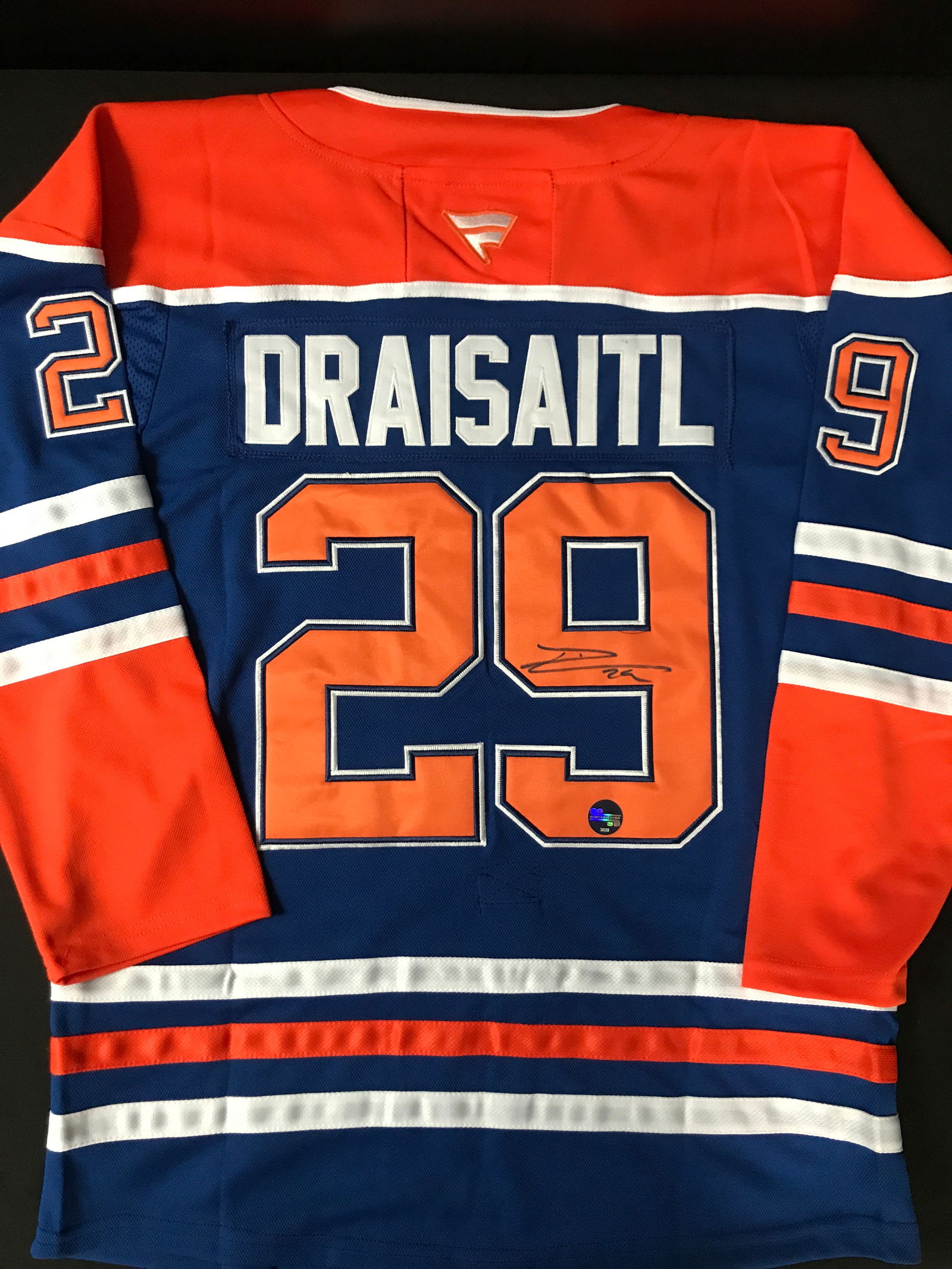 LEON DRAISAITL SIGNED EDMONTON OILERS JERSEY - CENTER ICE COA (1 of 3)