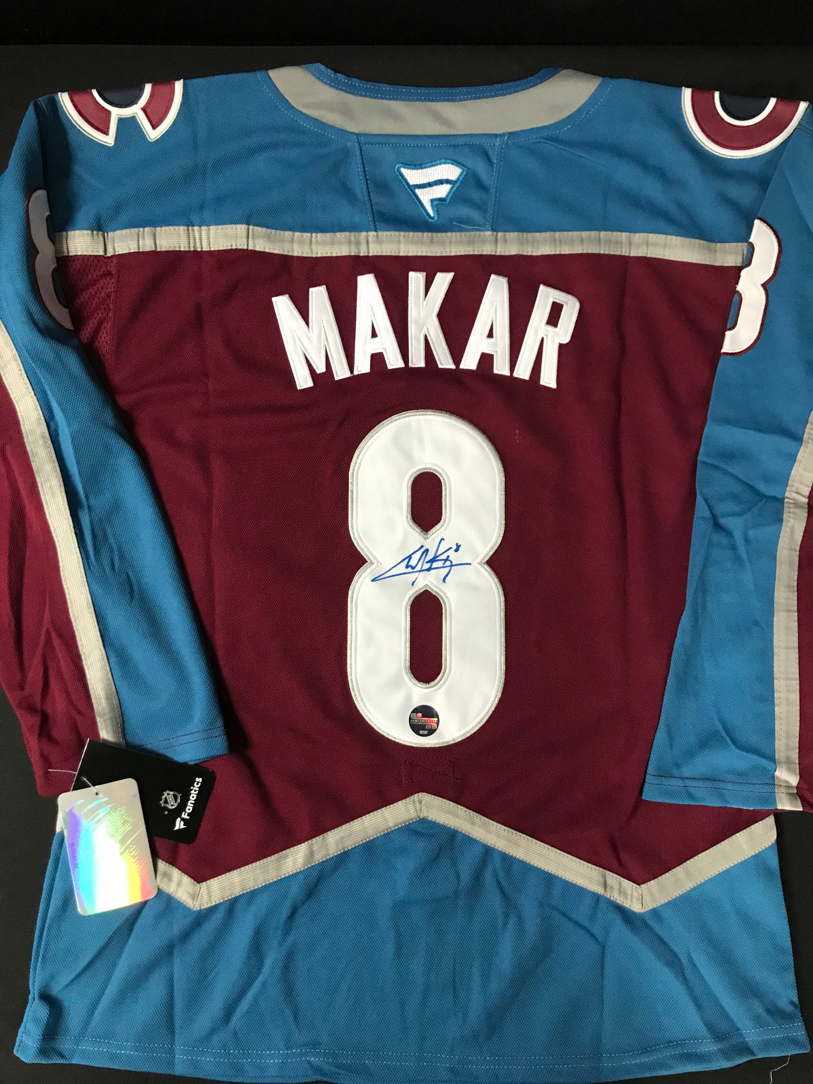 CALE MAKAR SIGNED COLORADO AVALANCHE JERSEY - CENTER ICE COA (1 of 3)