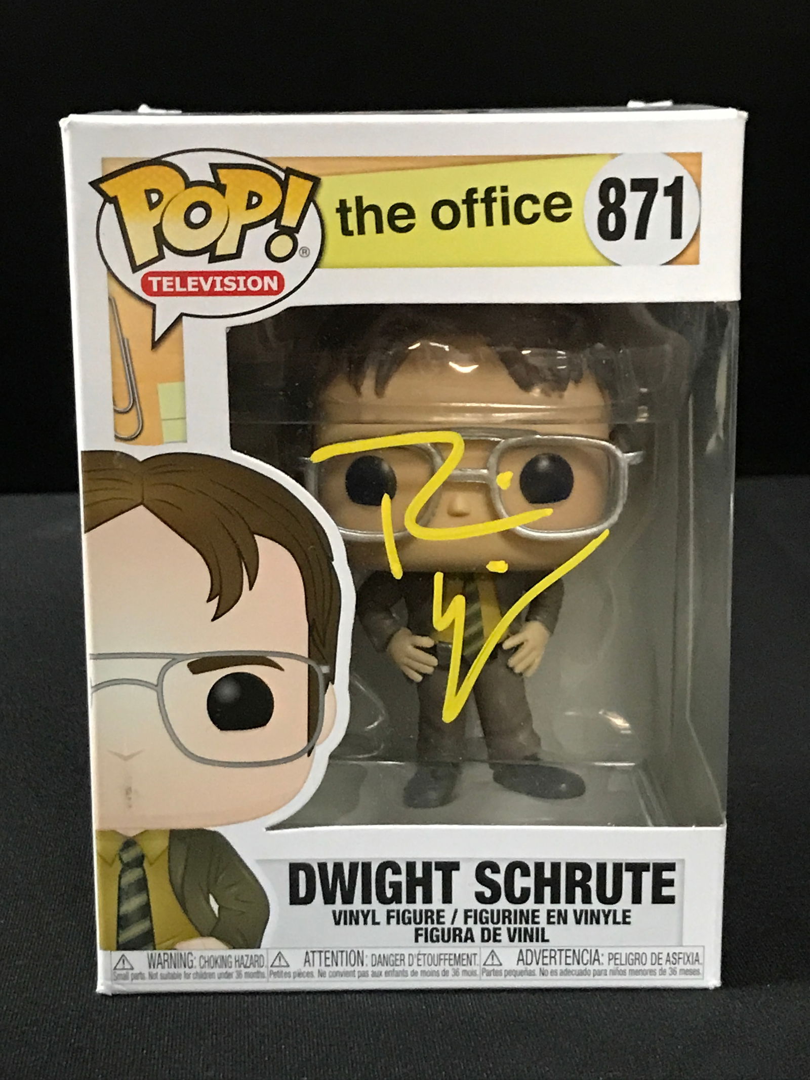 RAINN WILSON SIGNED OFFICE FUNKO POP - KB COA (1 of 2)