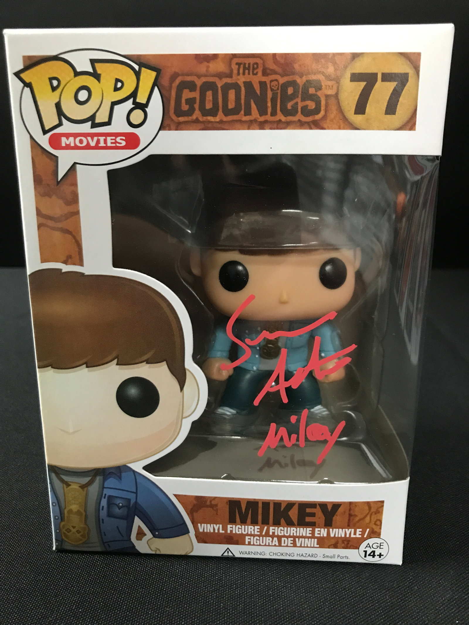 SEAN ASTIN SIGNED MIKEY FUNKO POP - WWOC COA: Prices are in Canadian dollars