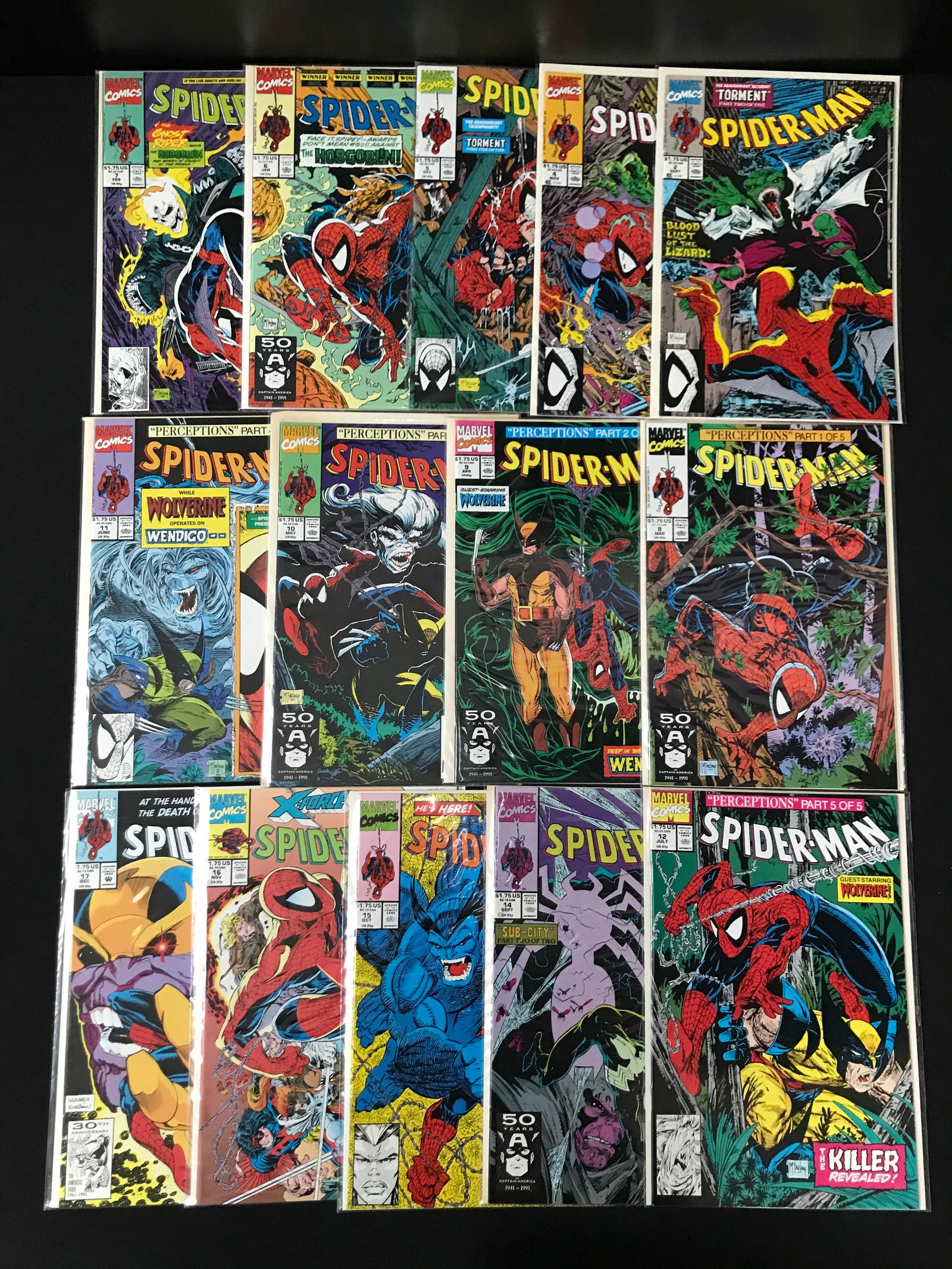 LOT OF 14 SPIDERMAN COMICS - MARVEL COMICS (1 of 1)