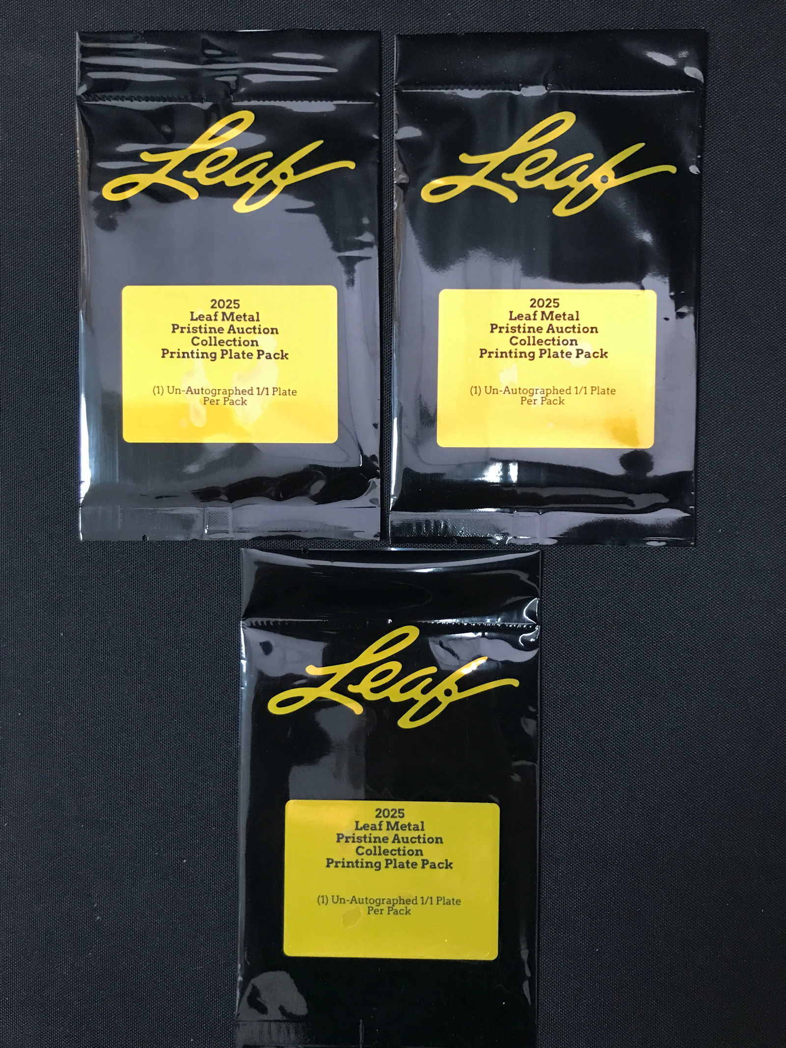 LOT OF 3 2025 LEAF METAL PRINTING PLATE PACKS - EACH CONTAINS 1/1 (1 of 1)