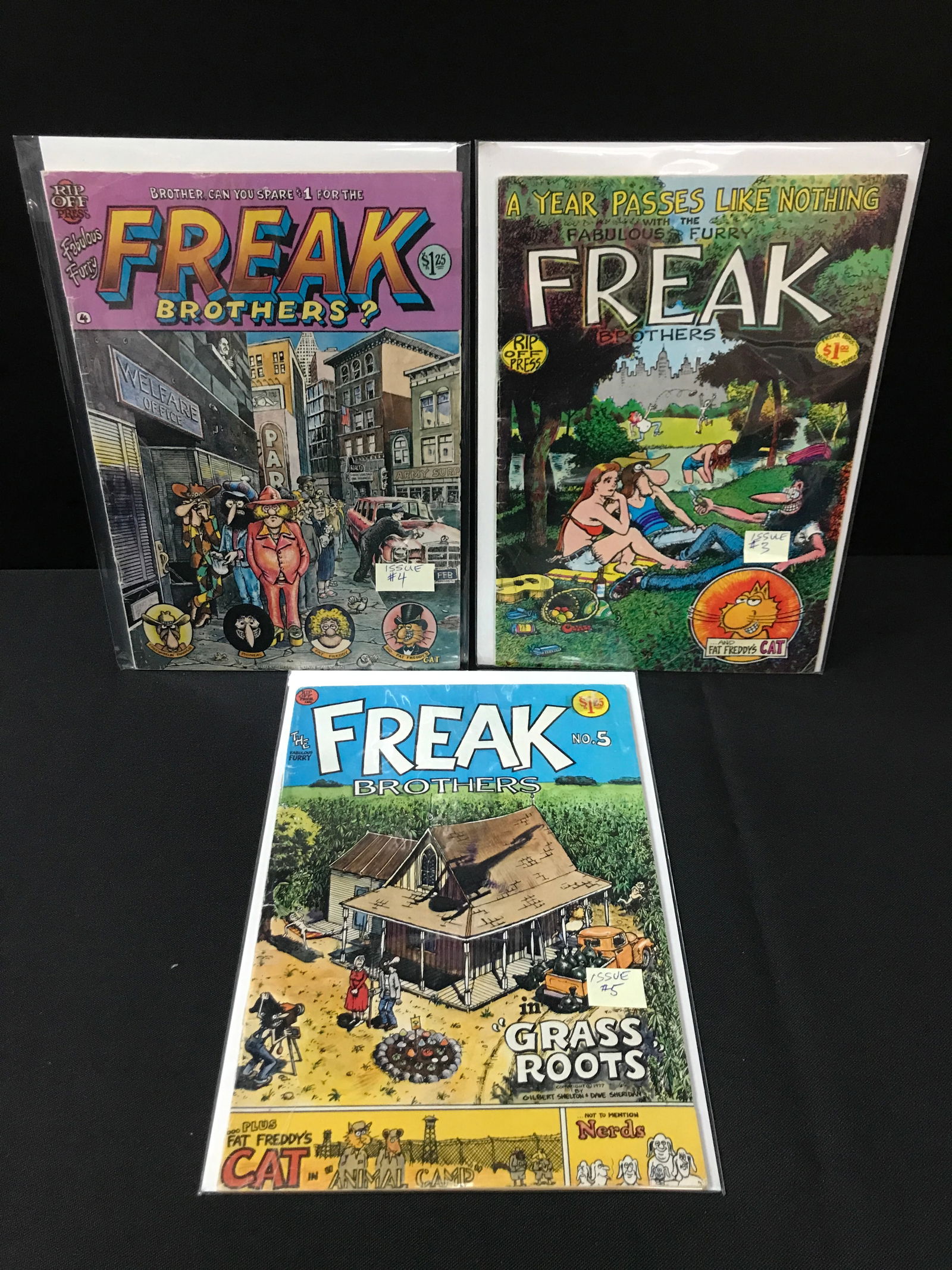 LOT OF 3 FREAK BROTHERS COMICS RIP OFF PRESS COMICS (1 of 1)