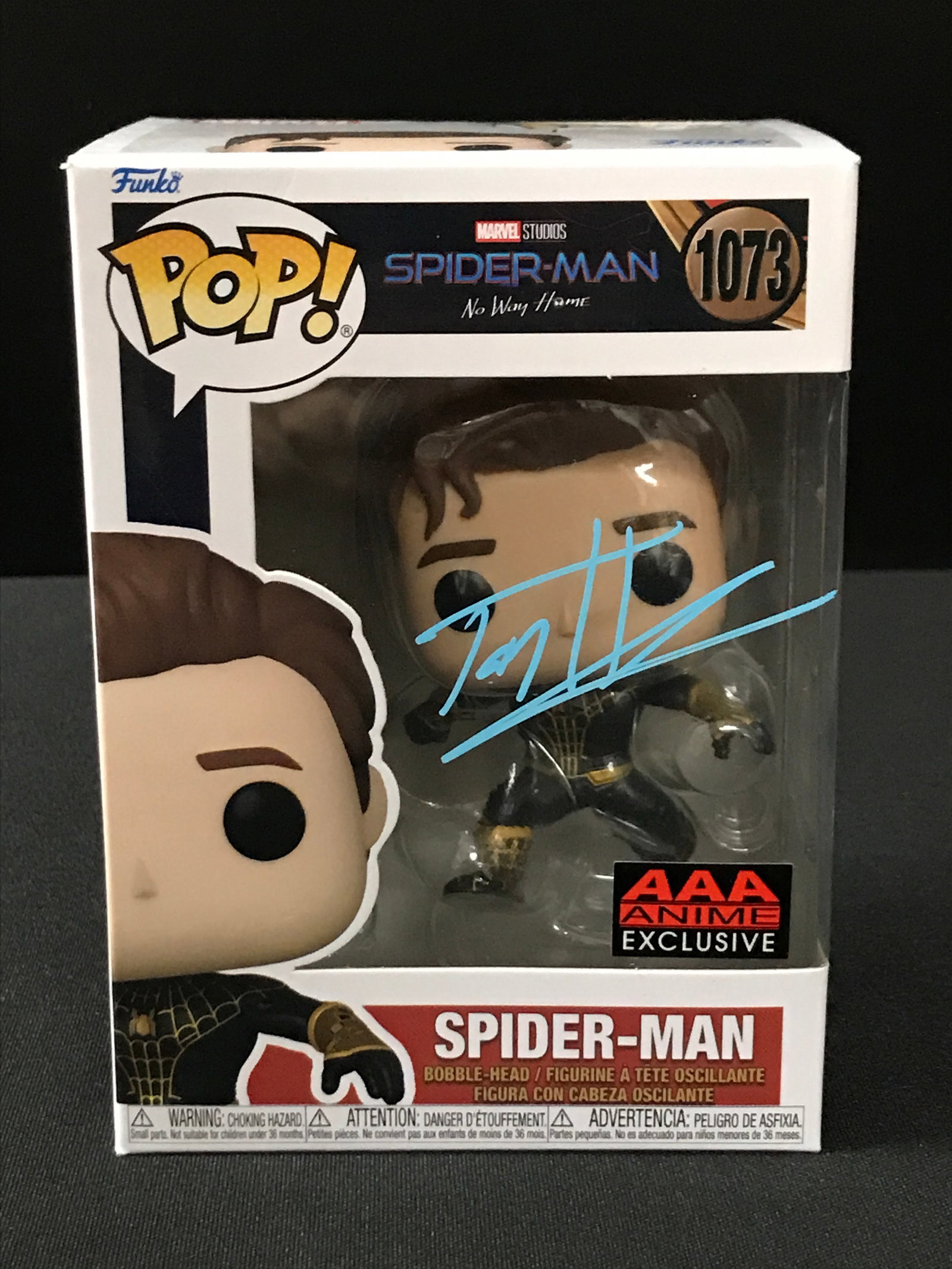 TOM HOLLAND SIGNED SPIDER-MAN FUNKO POP - KB COA: Prices are in Canadian dollars