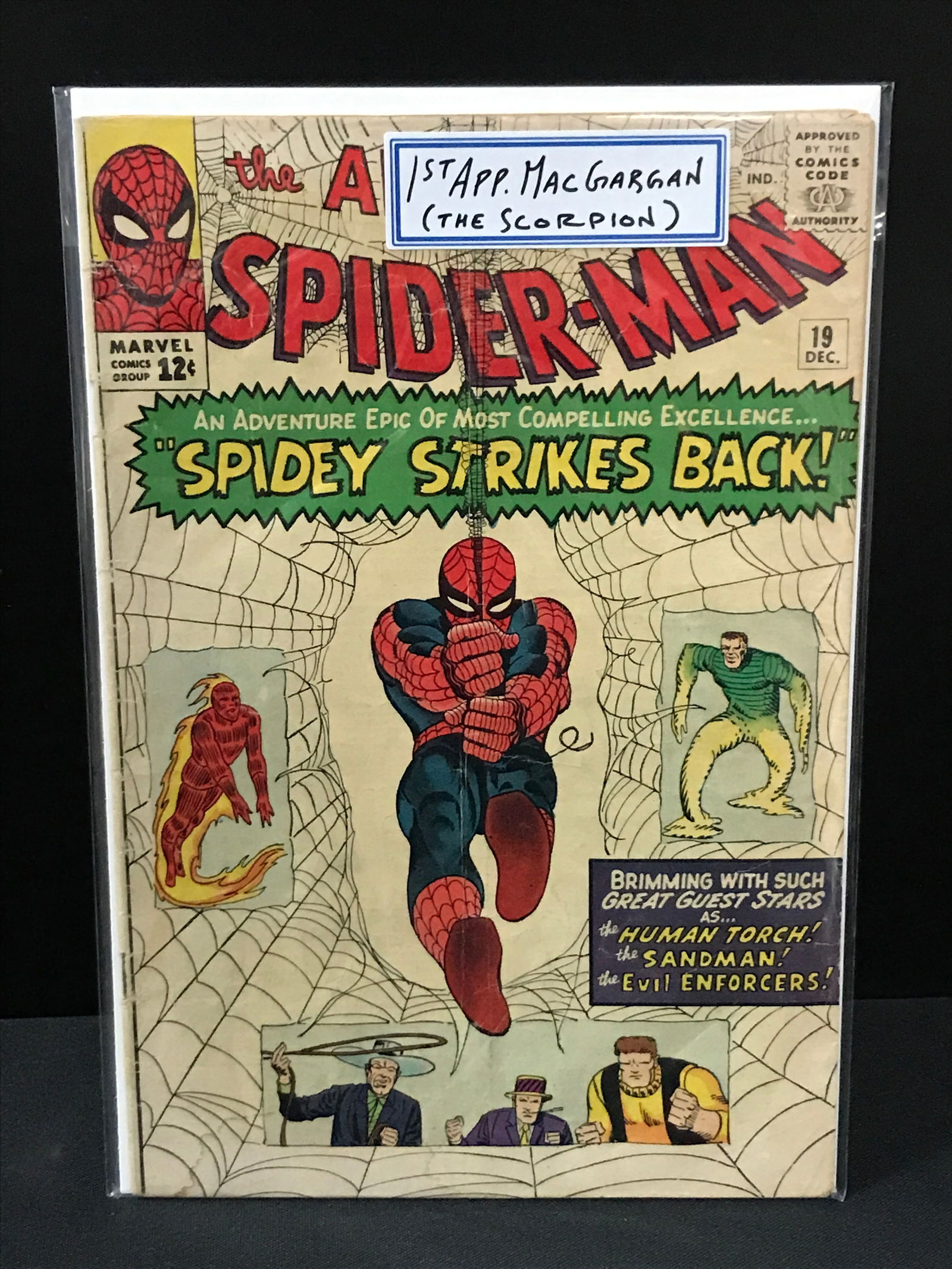 THE AMAZING SPIDERMAN #19 1ST APPEARANCE OF MACGARGAN (THE SCORPION) - MARVEL COMICS (1 of 1)