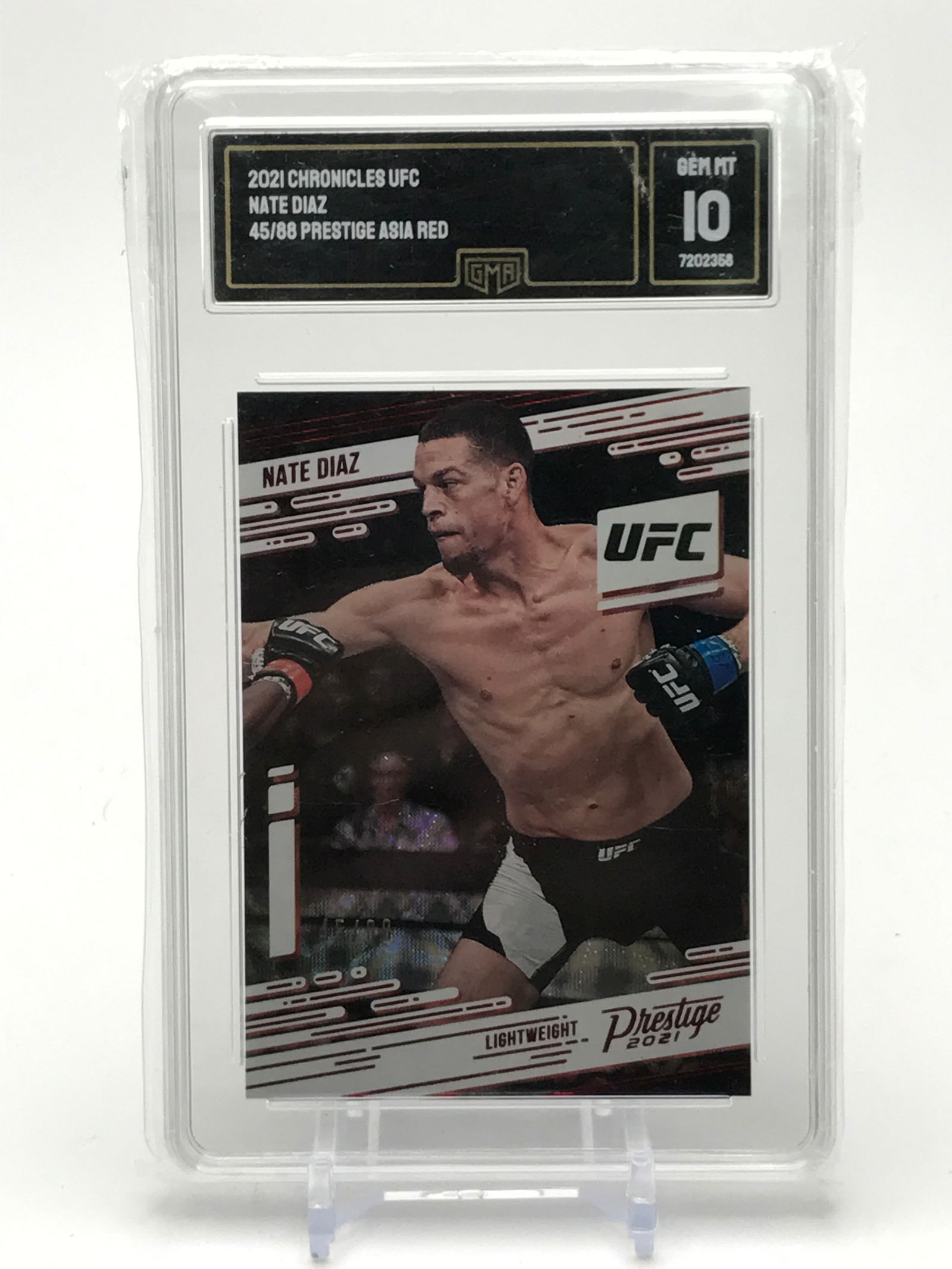 2021 CHRONICLES UFC NATE DIAZ 45/88 TRADING CARD - GMA GRADED 10 (1 of 2)