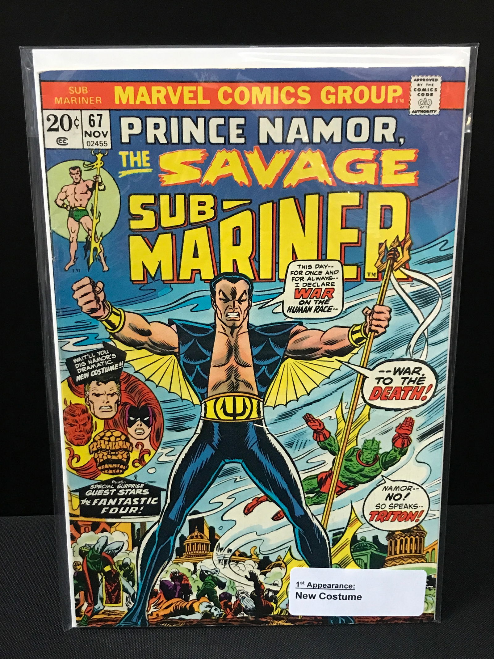PRINCE NAMOR THE SAVAGE SUB-MARINER #67 1ST APPEARANCE OF NEW COSTUME - MARVEL COMICS (1 of 1)