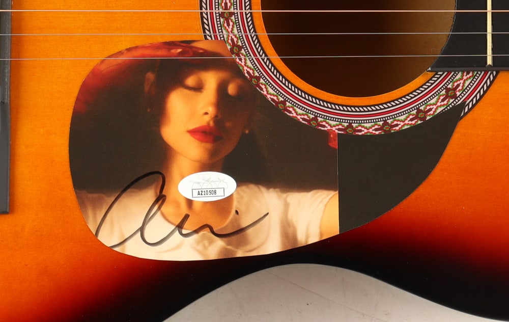 ARIANA GRANDE SIGNED ACOUSTIC GUITAR )JSA COA) (1 of 3)