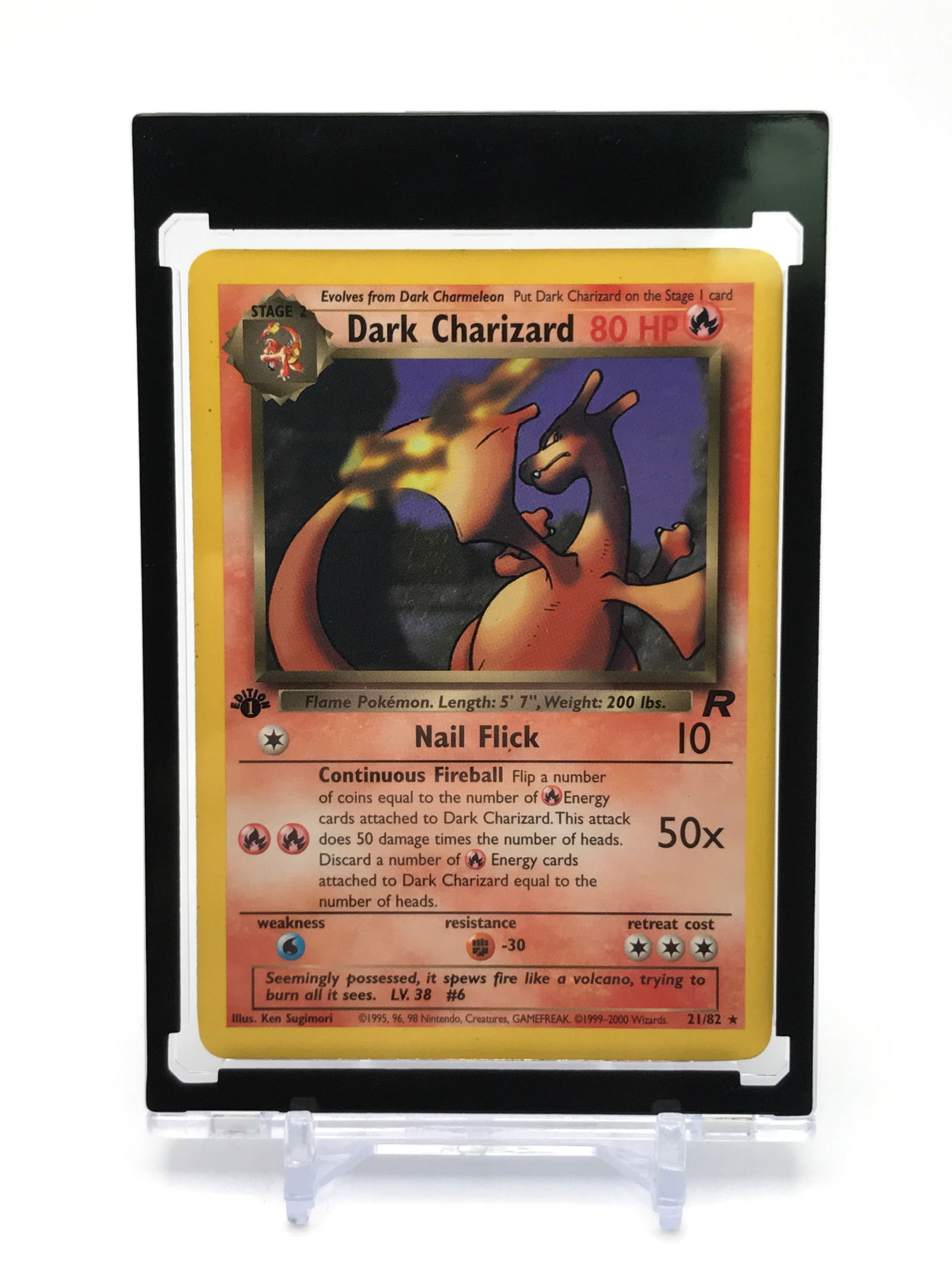 1999 POKEMON TRADING CARD DARK CHARIZARD HOLO 1ST EDITION (1 of 2)