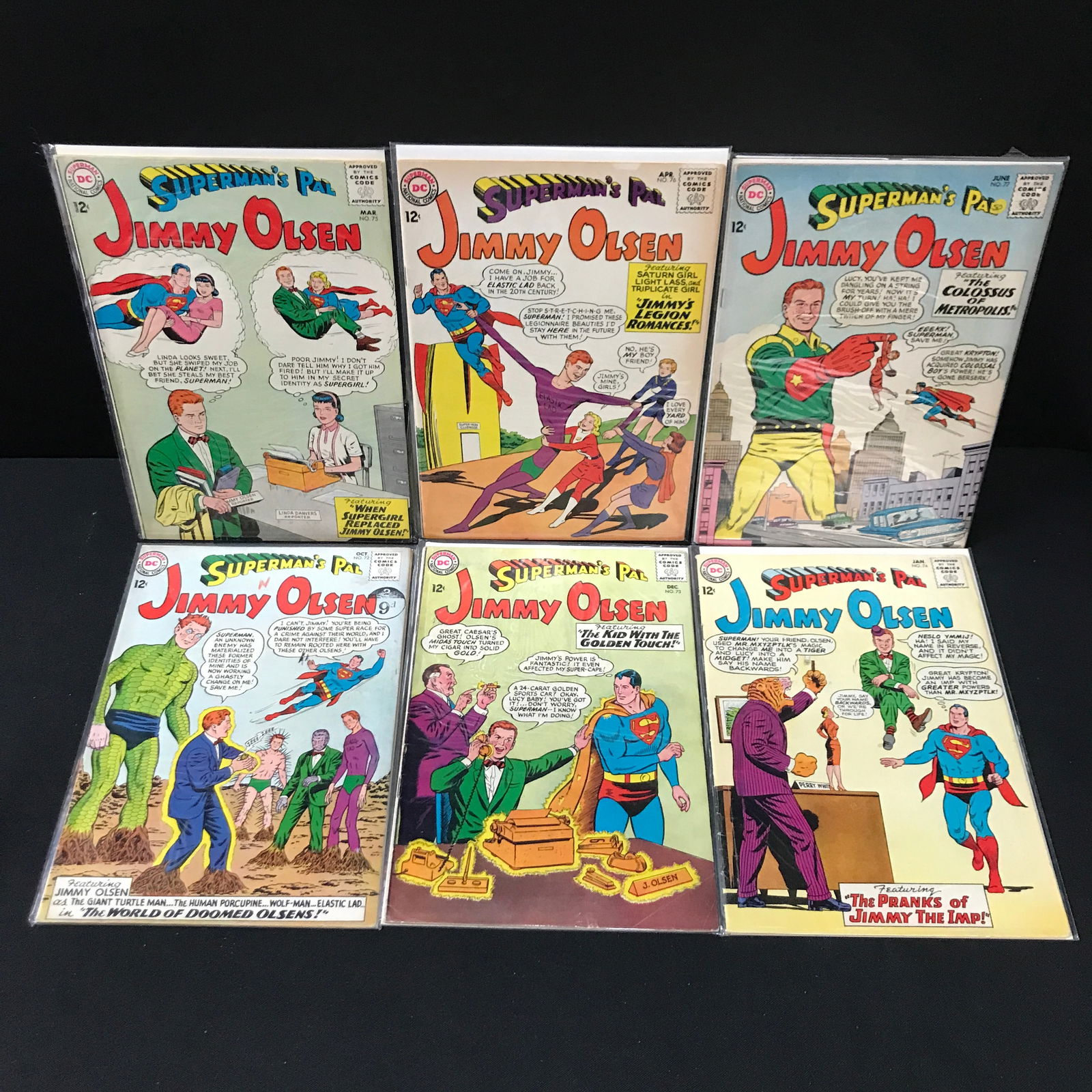 LOT OF 6 HIGH GRADE SILVER AGE SUPERMAN'S PAL JIMMY OLSEN COMICS - DC COMICS (1 of 1)