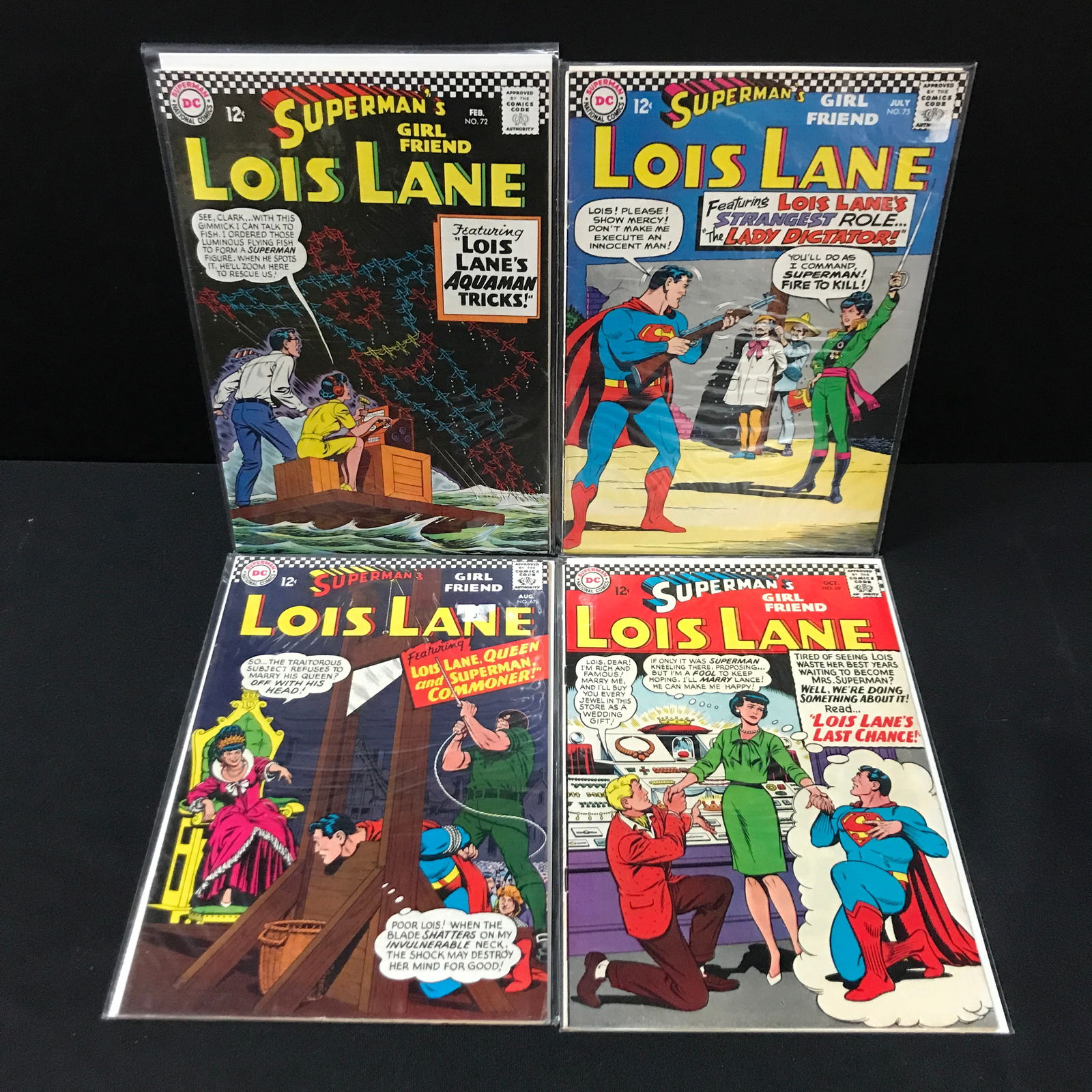 LOT OF 4 HIGH GRADE SILVER AGE SUPERMAN'S GIRLFRIEND LOIS LANE COMICS - DC COMICS (1 of 1)