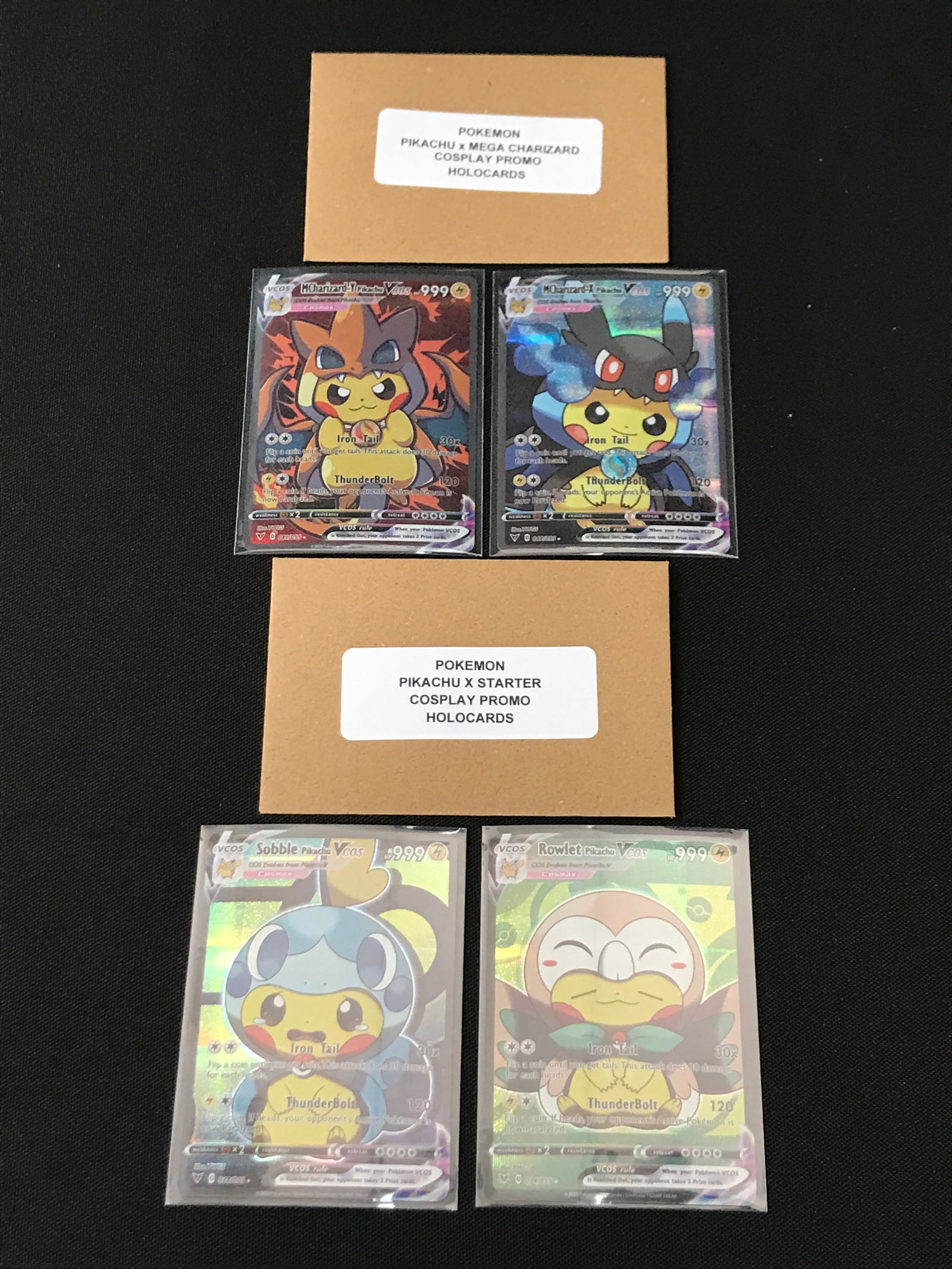 LOT OF 4 POKEMON PIKACHU COSPLAY TRADING CARDS: Prices are in Canadian dollars