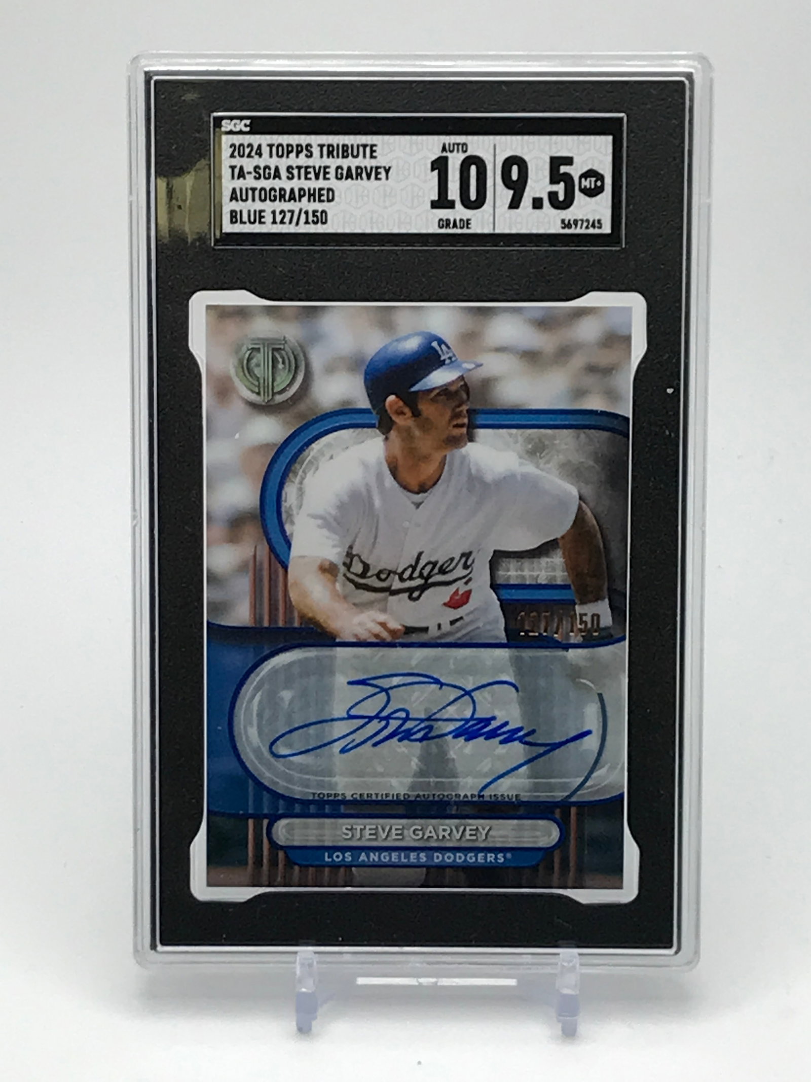2024 TOPPS TRIBUTE STEVE GARVEY TRADING CARD - SGC GRADE 10/9.5: Prices are in Canadian dollars