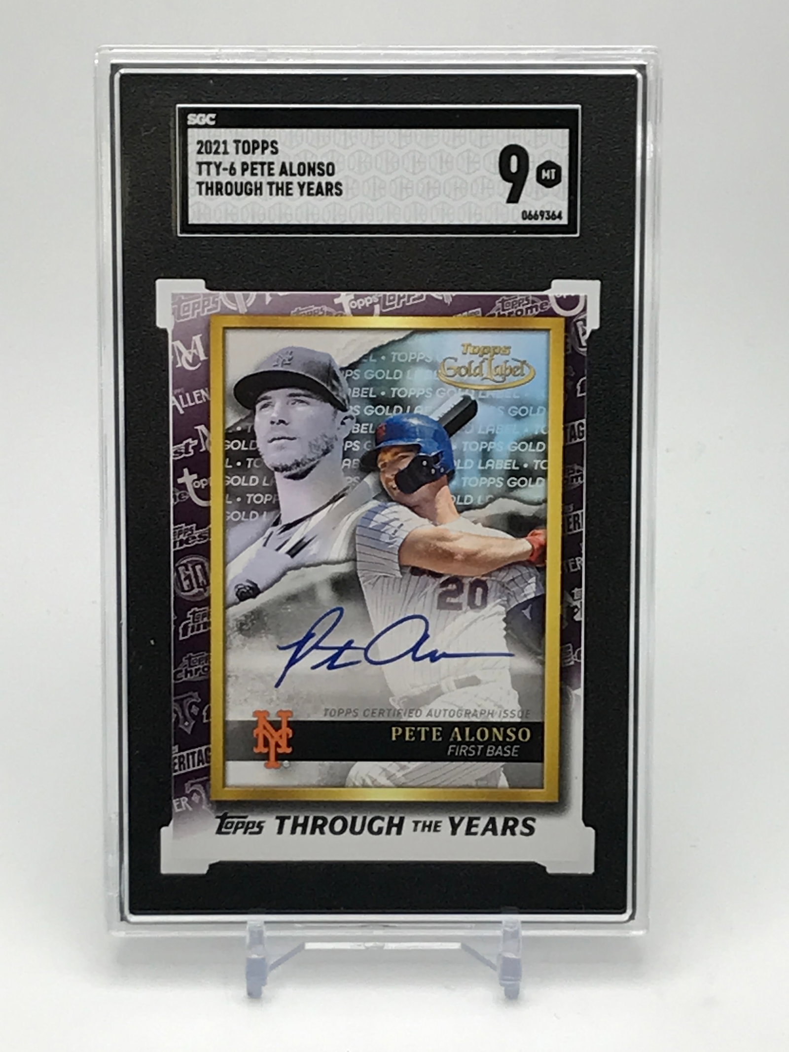 2021 TOPPS PETE ALONSO SIGNED TRADING CARD - SGC GRADE 9: Prices are in Canadian dollars