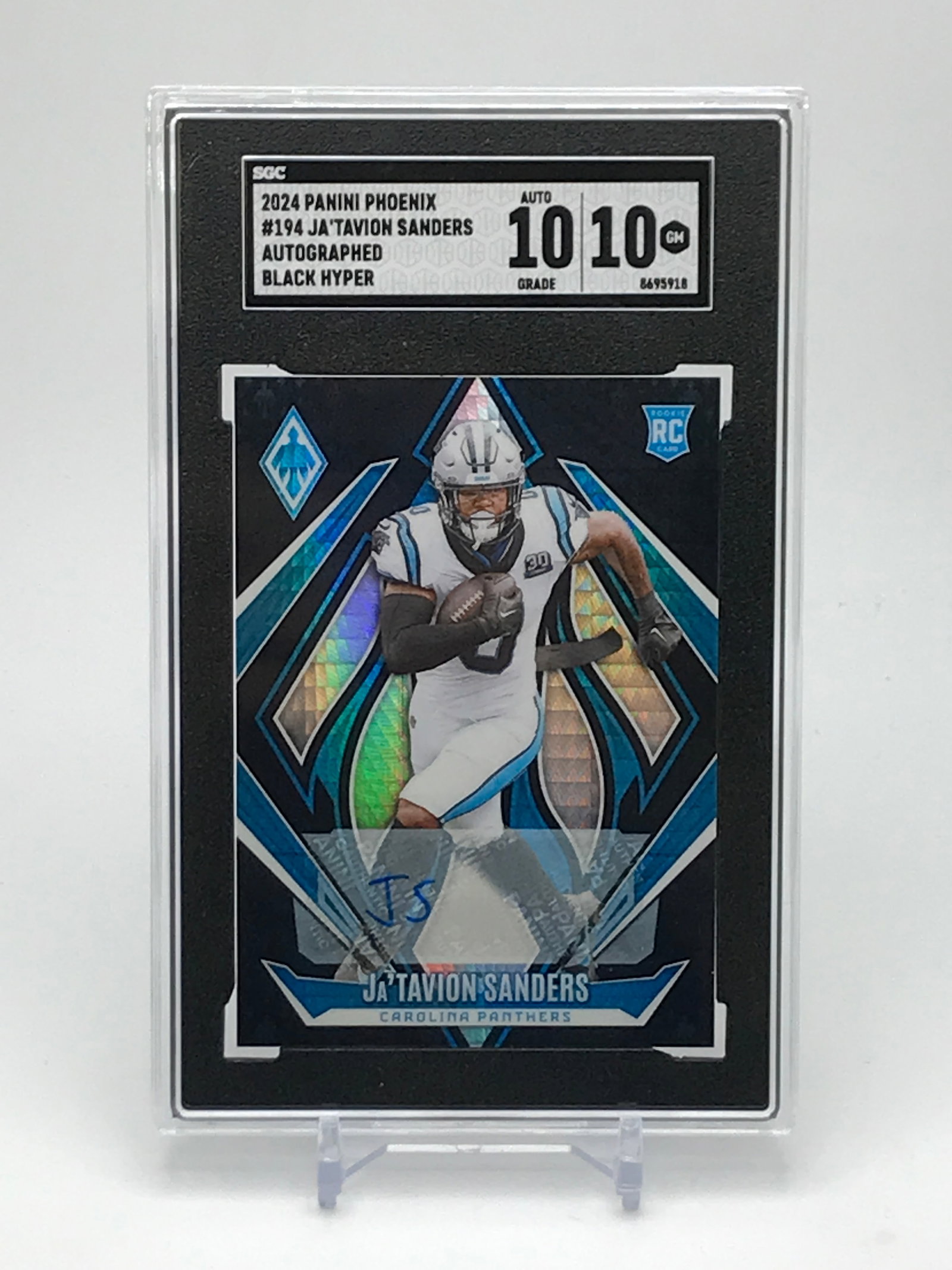 2024 PANINI PHOENIX JA'TAVION SANDERS AUTOGRAPHED TRADING CARD - SGC GRADE 10: Prices are in Canadian dollars