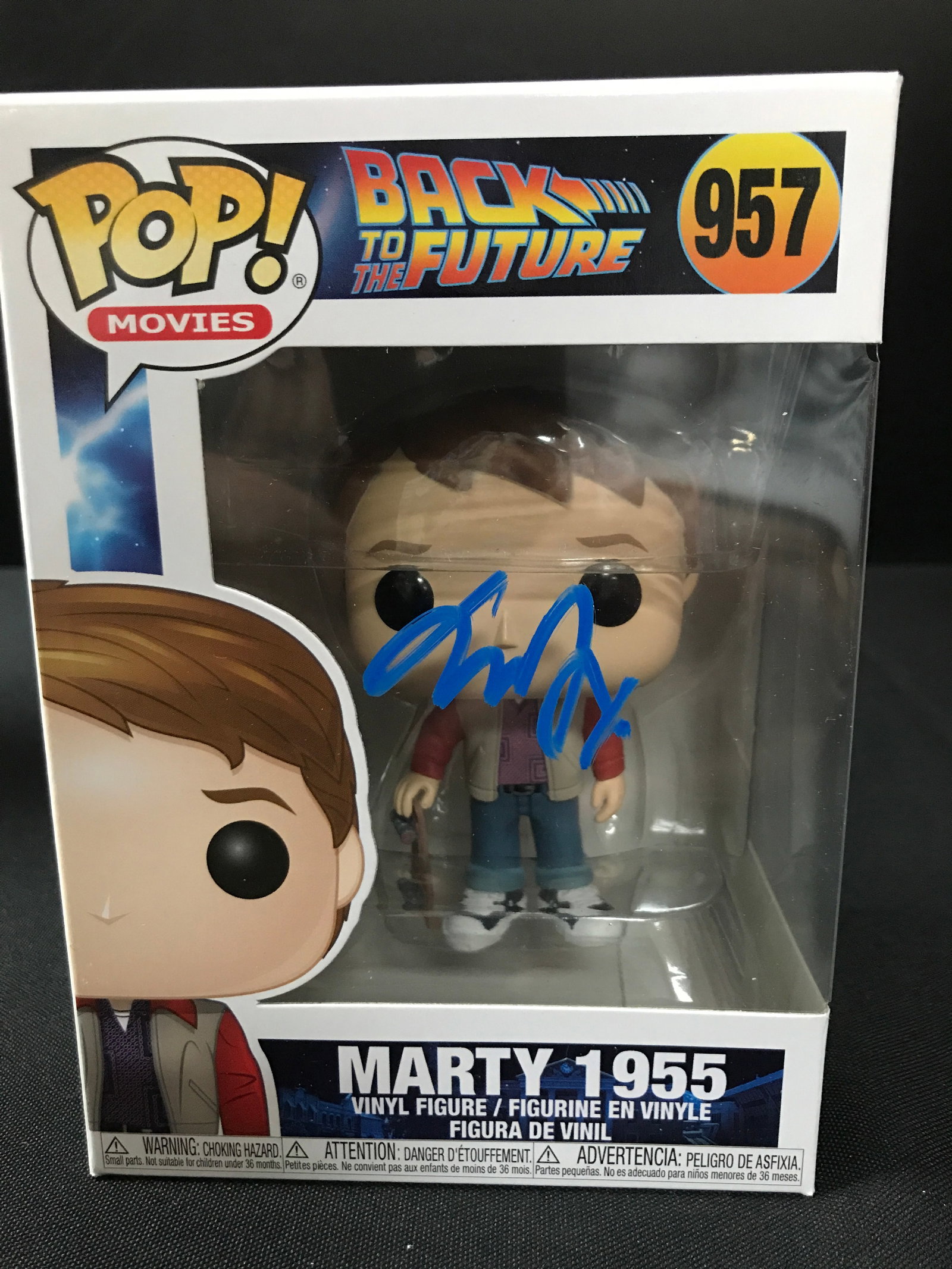 MICHAEL J FOX SIGNED MARTY MCFLY FUNKO POP - WWOC COA: Prices are in Canadian dollars