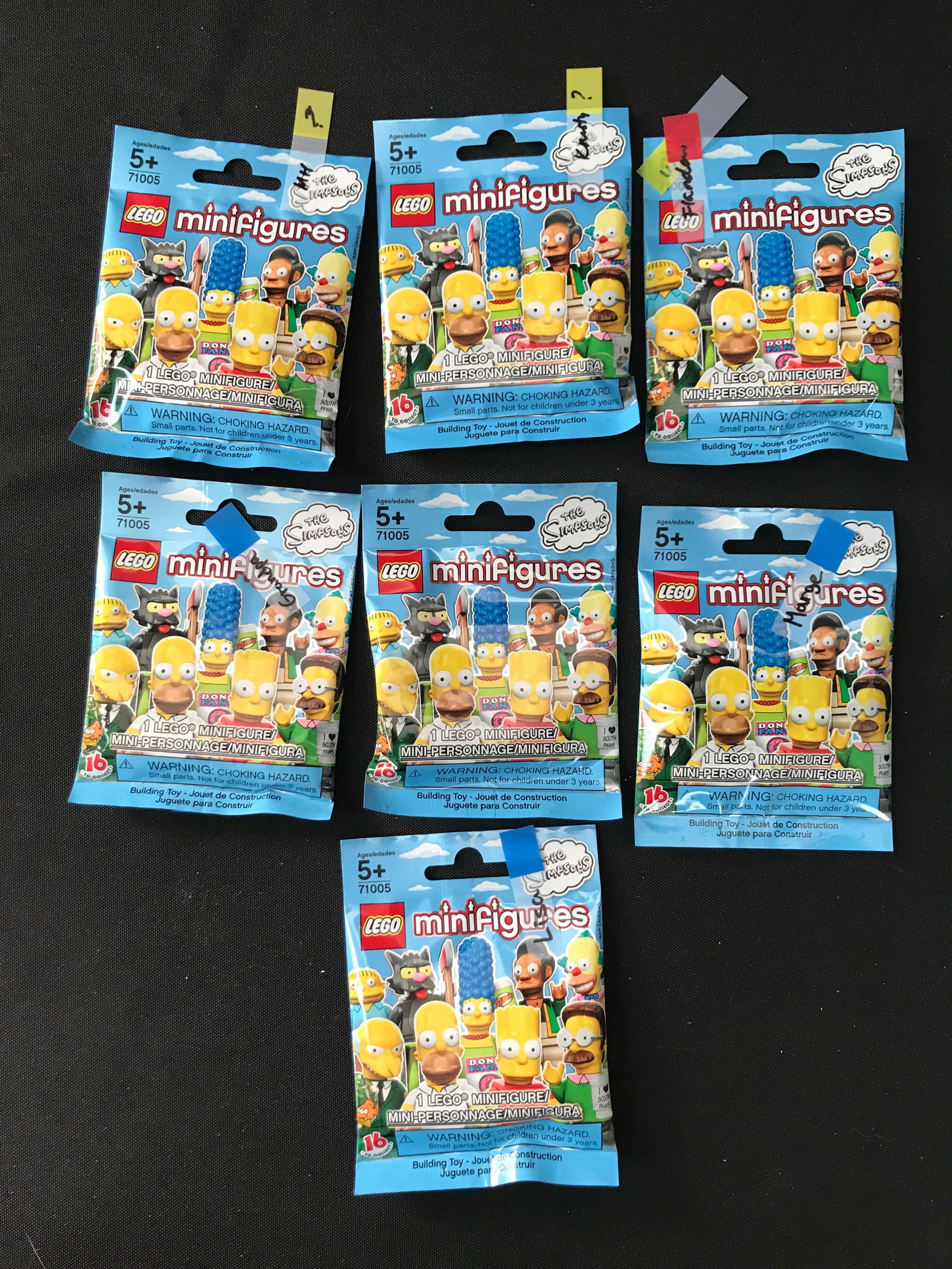 LOT OF 7 LEGO MINIFIGURES - THE SIMPSONS: Prices are in Canadian dollars