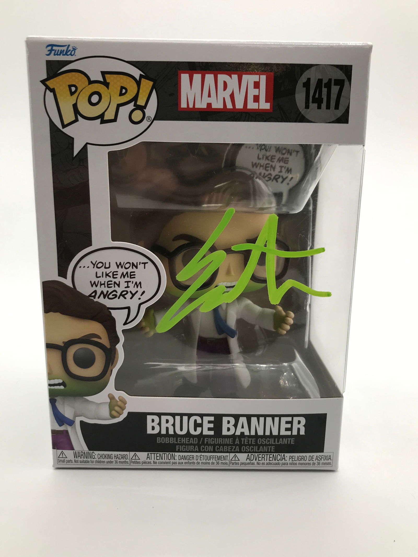 EDWARD NORTON SIGNED BRUCE BANNER FUNKO POP - KB COA (1 of 2)